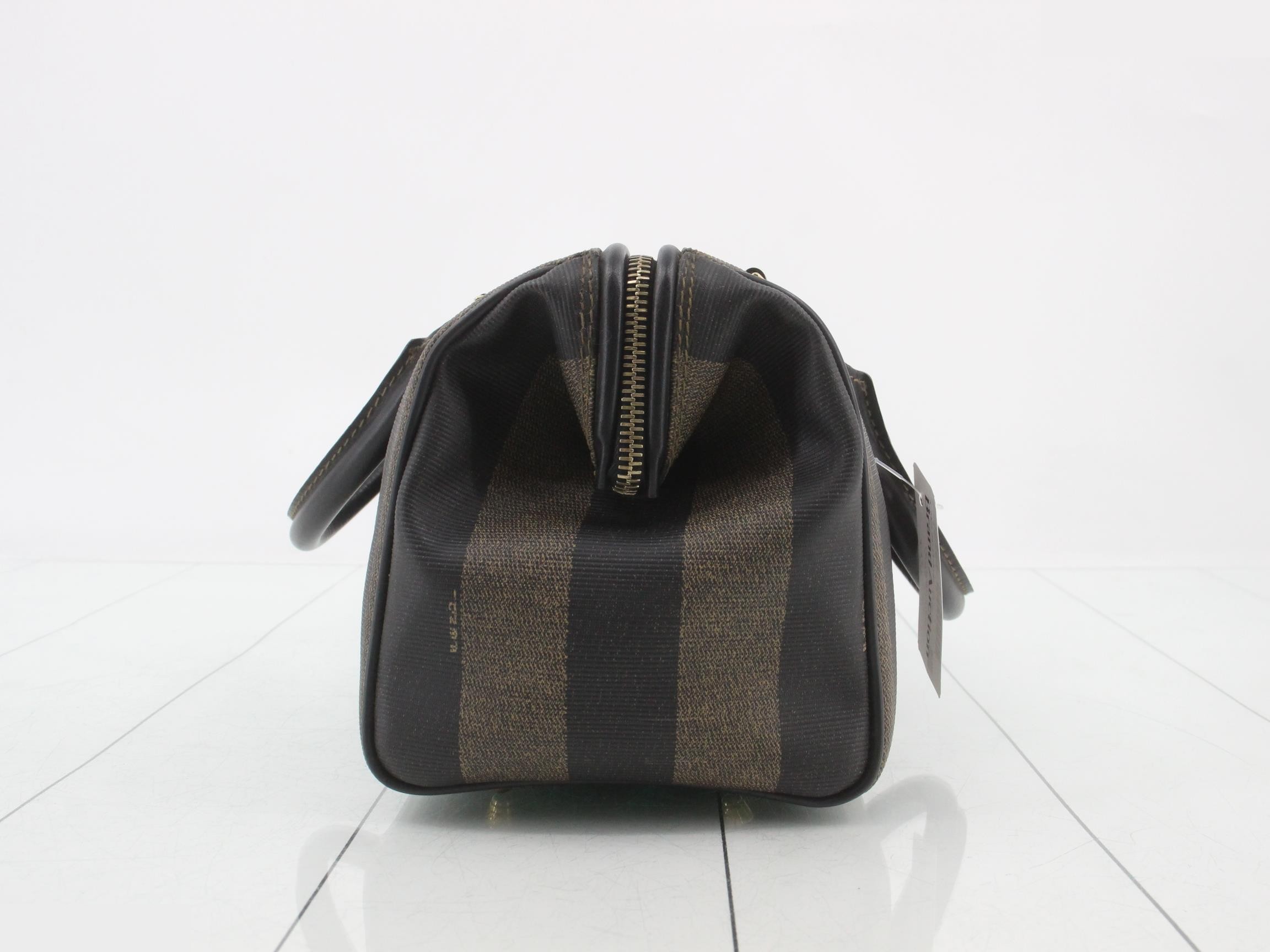 Pecan Boston Bag, PVC/Leather, Brown — view 3