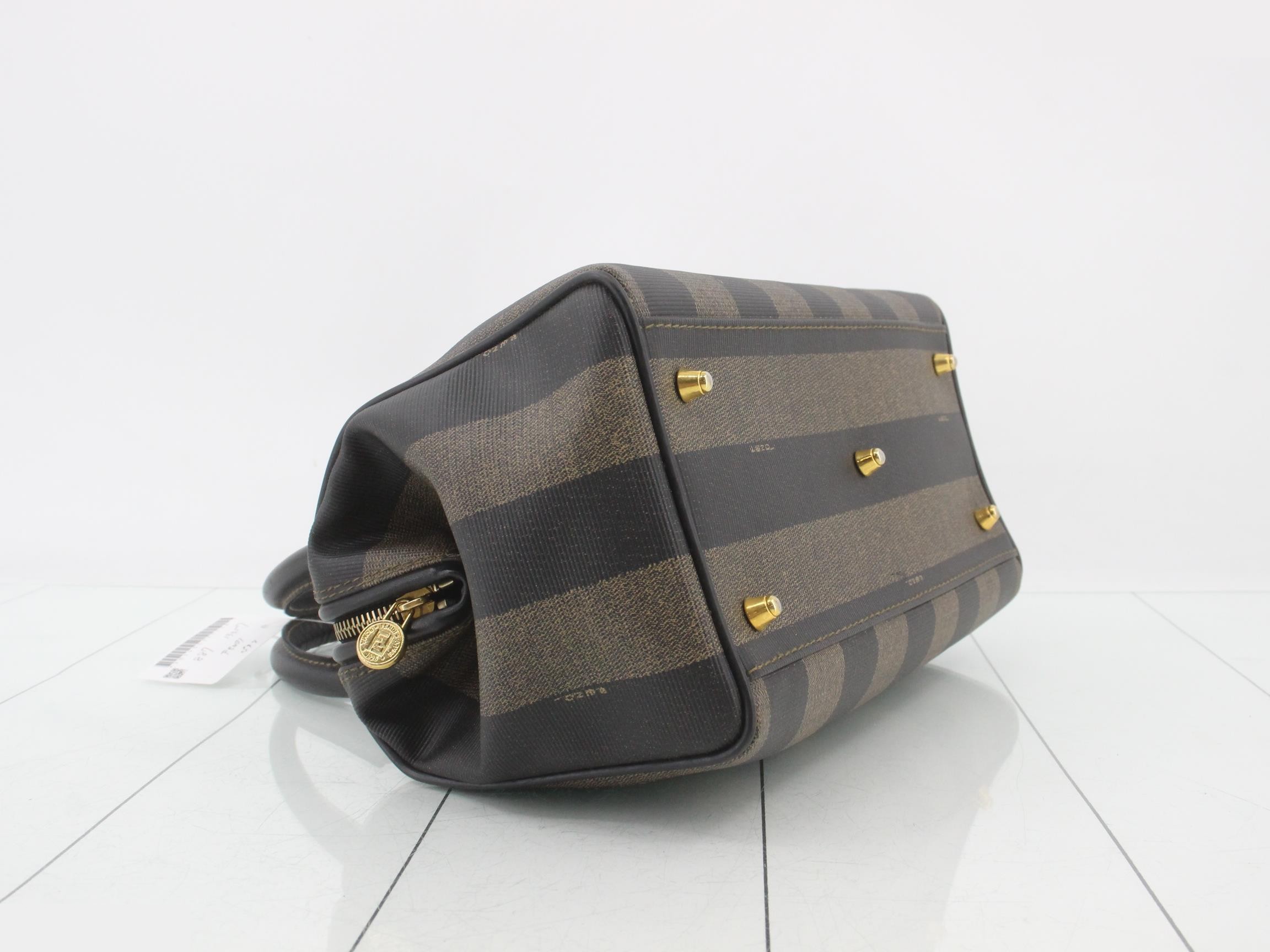 Pecan Boston Bag, PVC/Leather, Brown — view 5