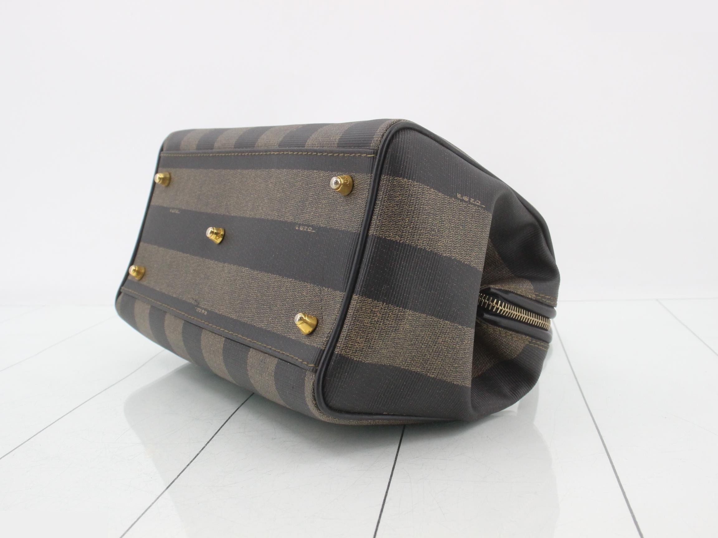 Pecan Boston Bag, PVC/Leather, Brown — view 6