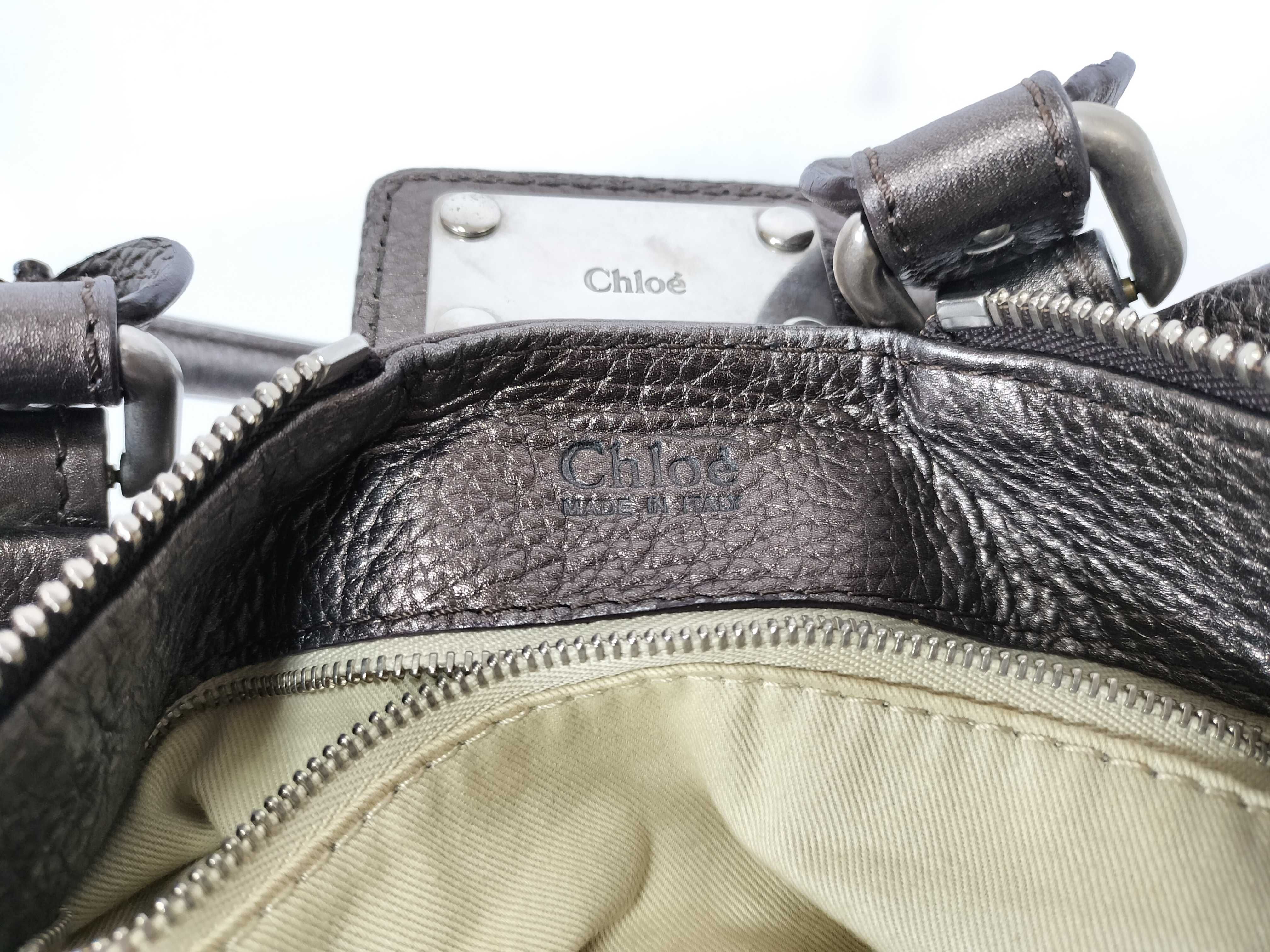 Paddington Leather Handbag, Silver — view 13