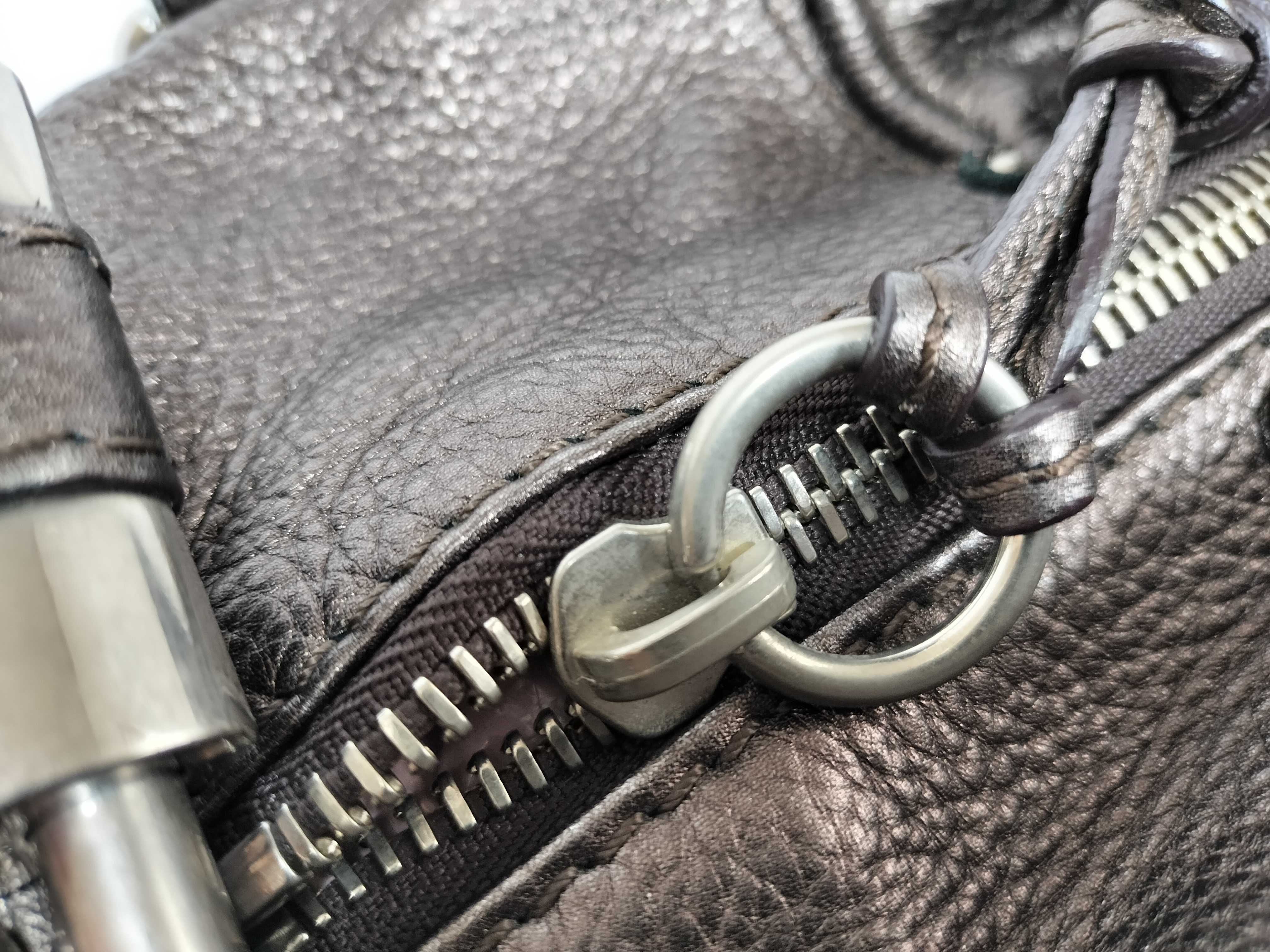 Paddington Leather Handbag, Silver — view 8