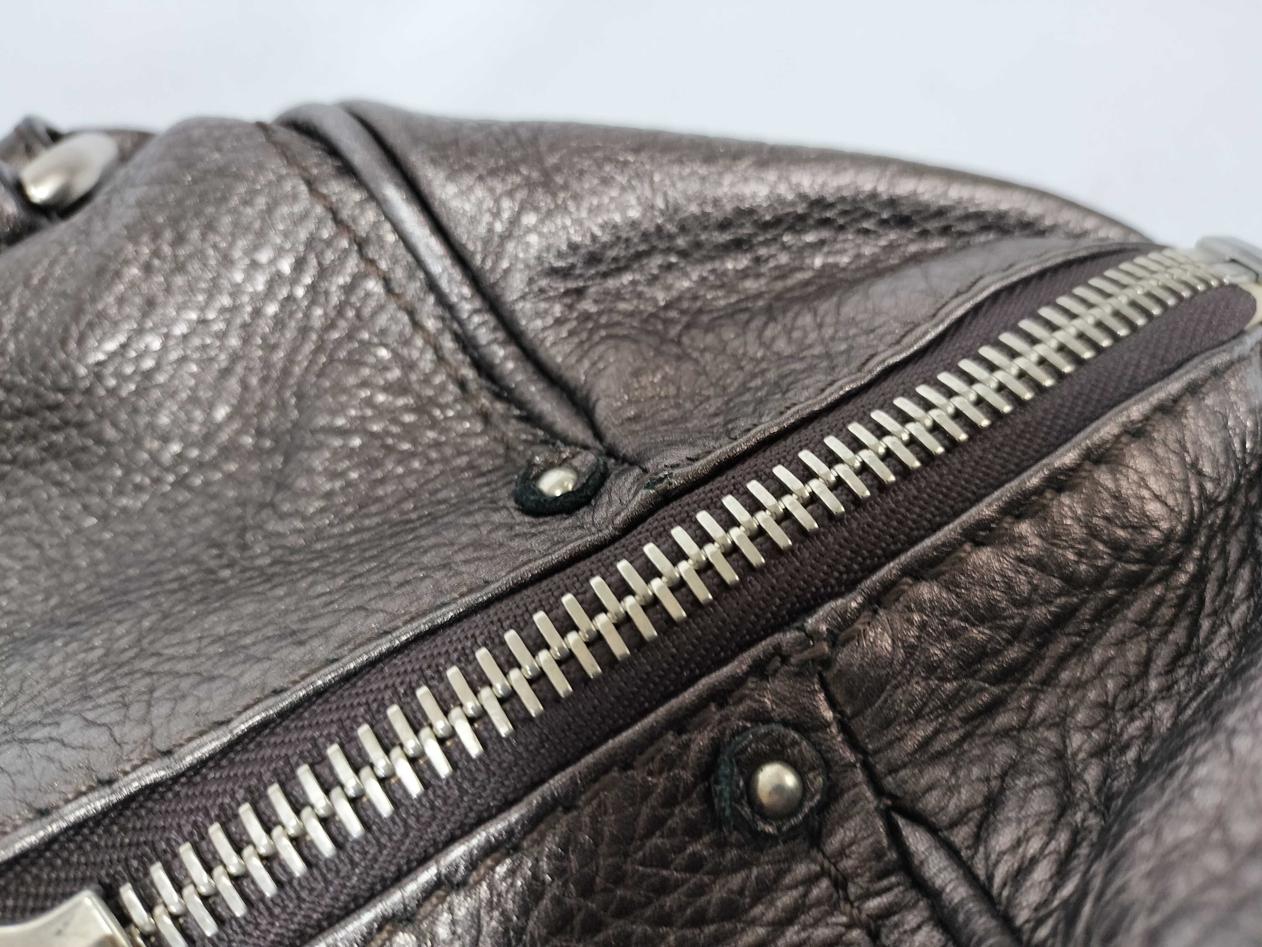 Paddington Leather Handbag, Silver — view 9