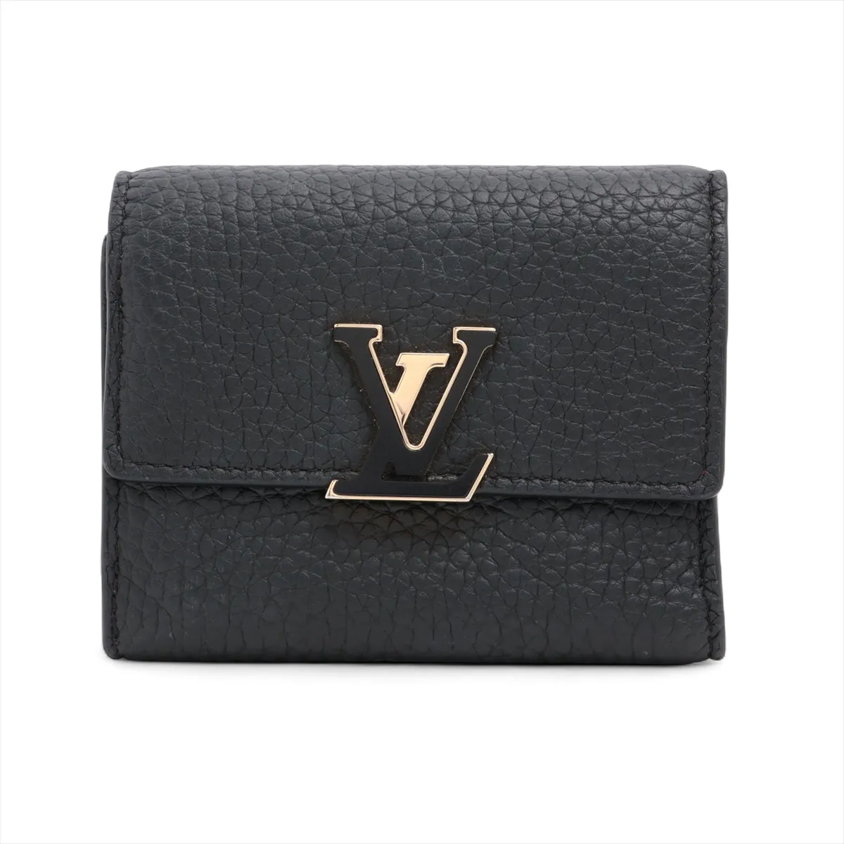 Taurillon Portefeuille Capucines XS M68587 Noir Compact Wallet (RFID detected)