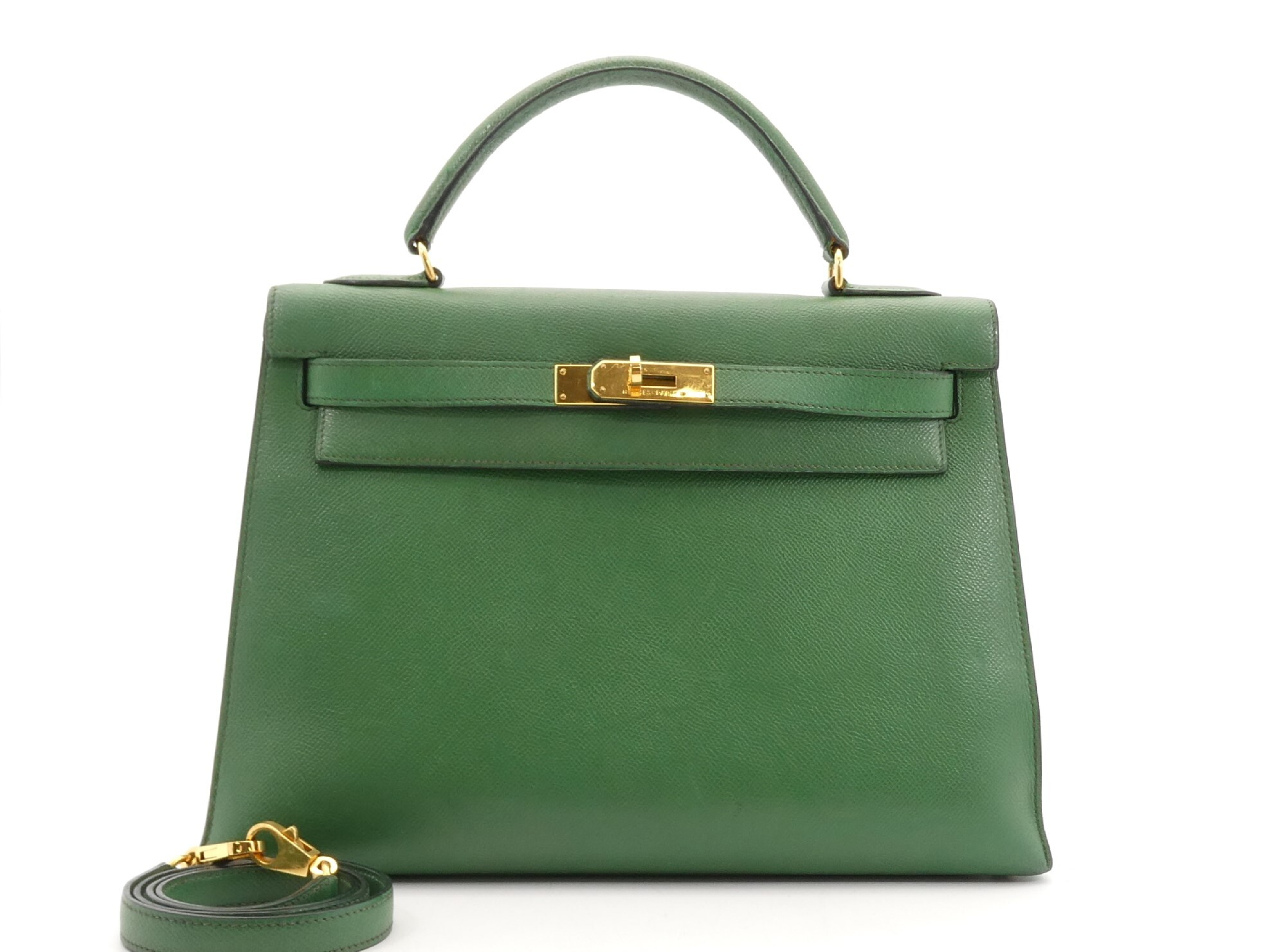 Kelly 32 Courchevel 2-Way Handbag with X Stamp