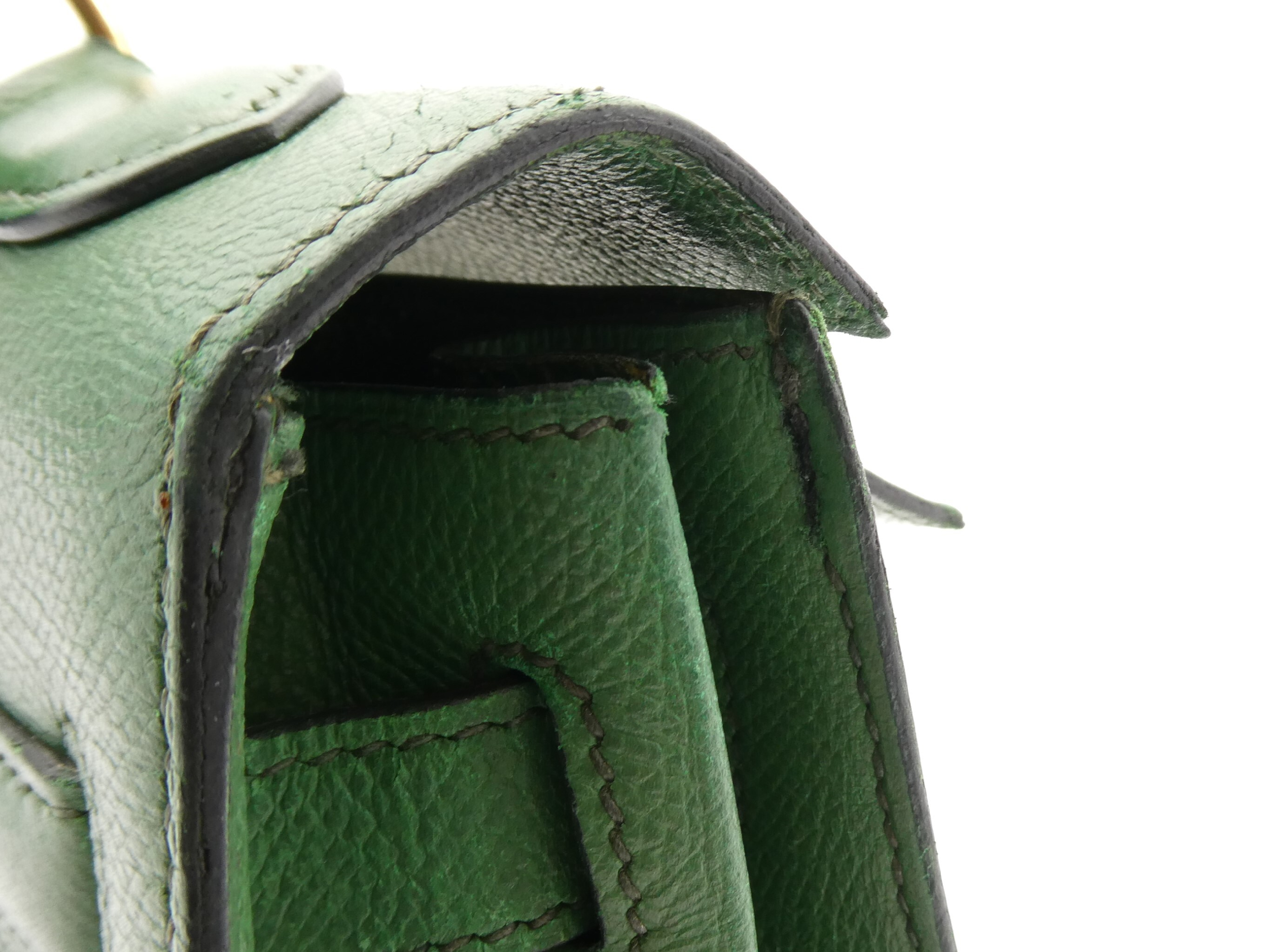 Kelly 32 Courchevel 2-Way Handbag with X Stamp — view 14