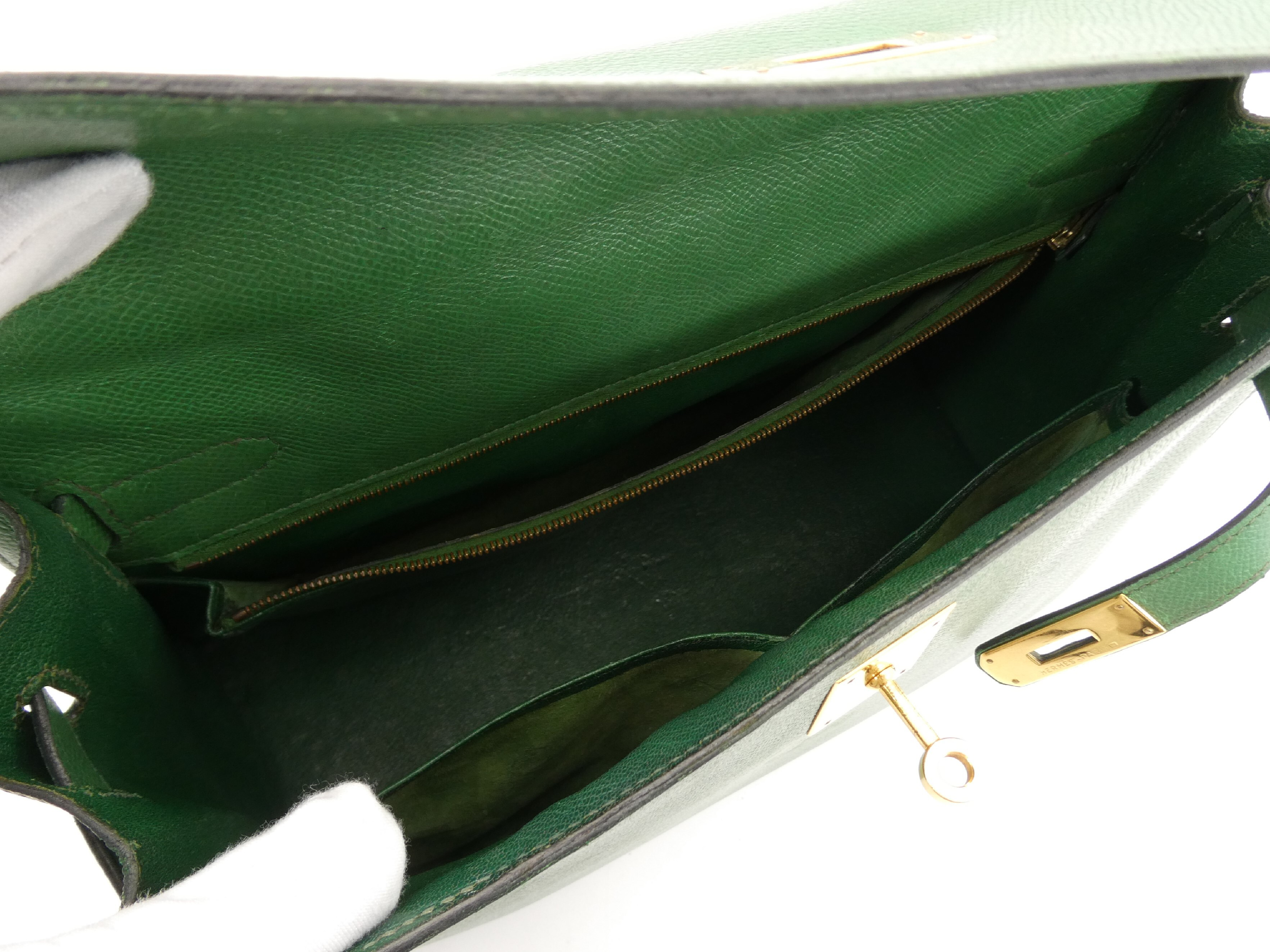 Kelly 32 Courchevel 2-Way Handbag with X Stamp — view 8