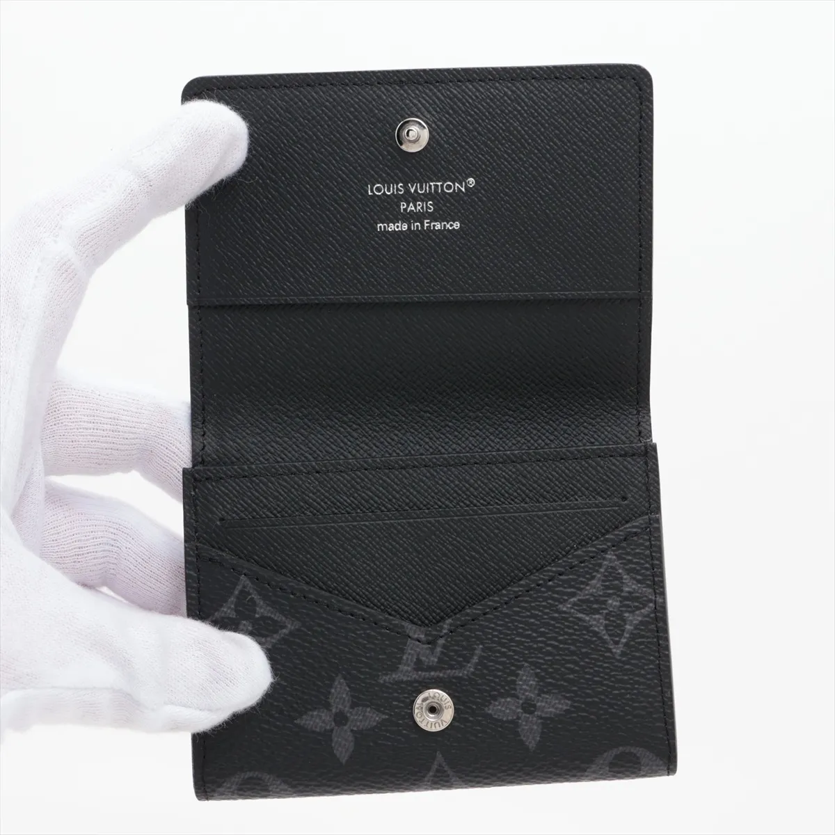 Monogram Eclipse Enveloppe Carte de Visite M12874 Black Card Case (RFID detected) — view 3