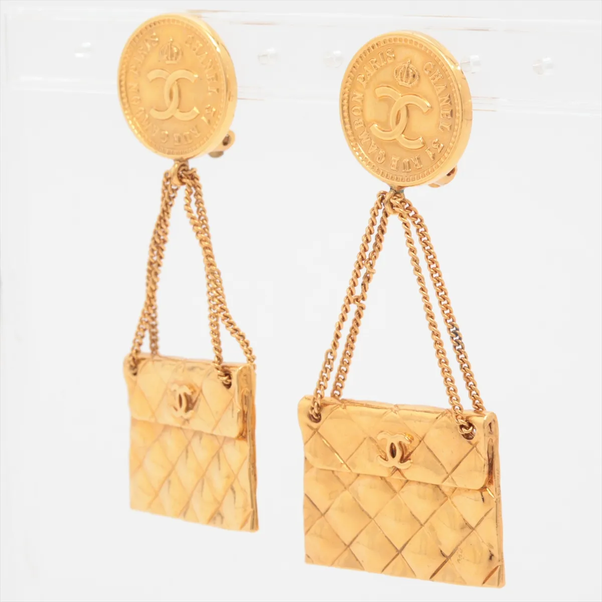 Coco Mark Matelassé 29 Earrings (Pair) GP Gold - — view 3