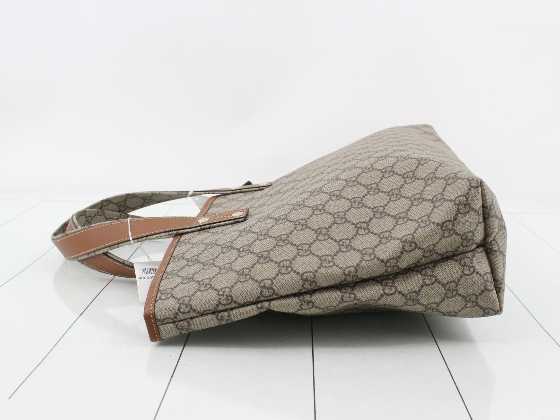 GG Supreme Leather Sherry Line Tote Bag — view 4