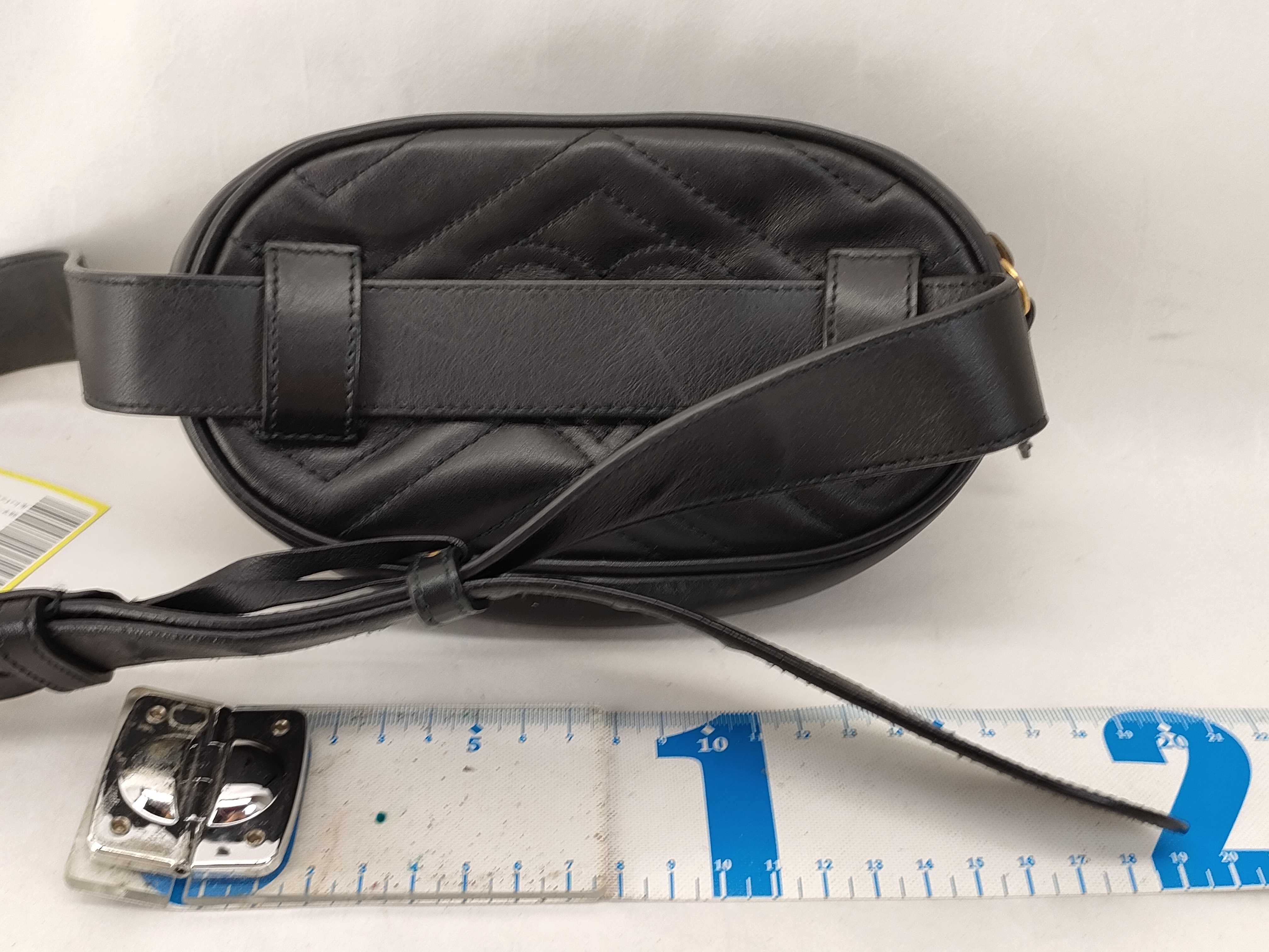 GG Marmont Quilted Belt Bag, Black — view 2