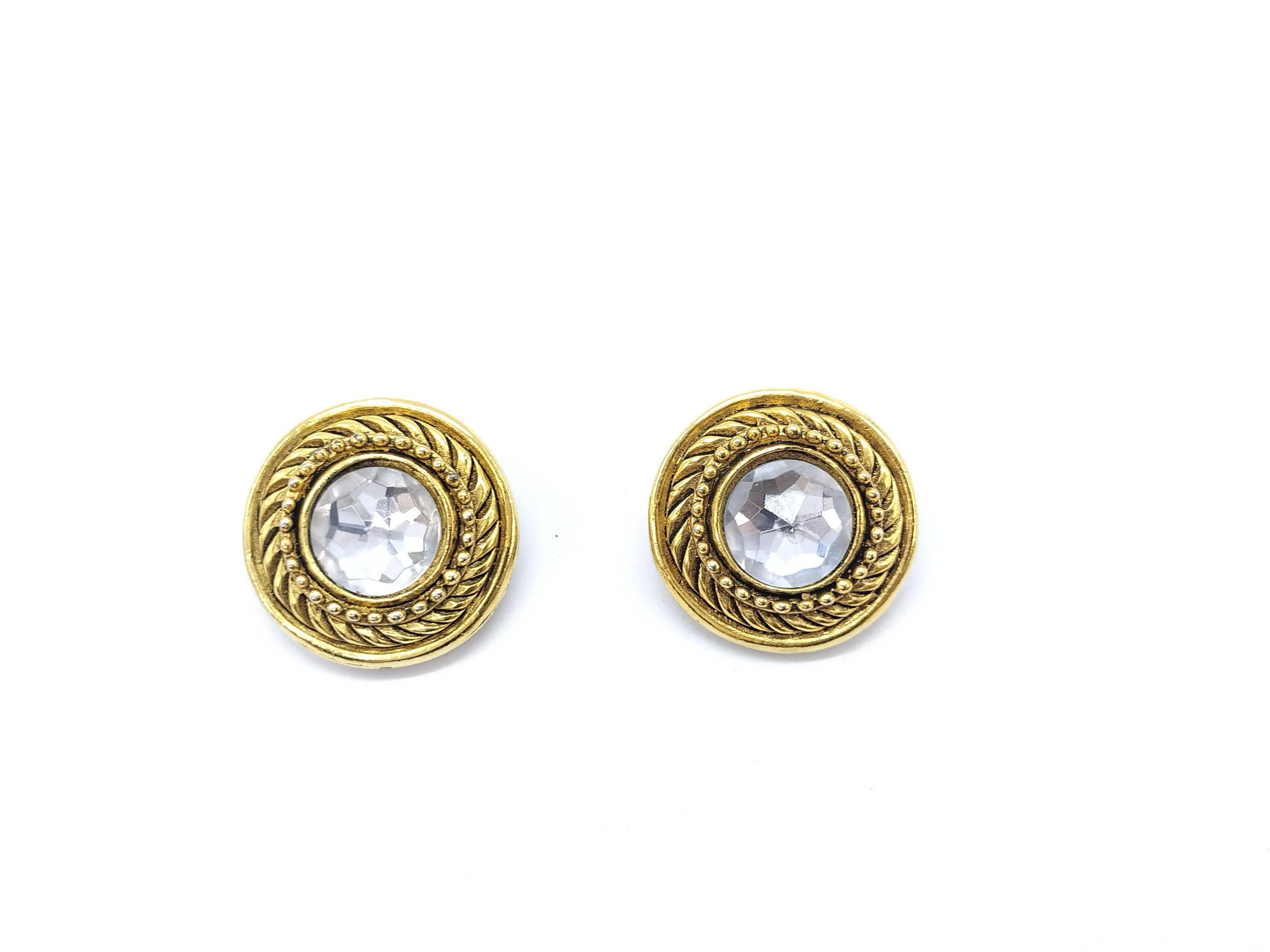 Earrings, Circle Rhinestone Earrings