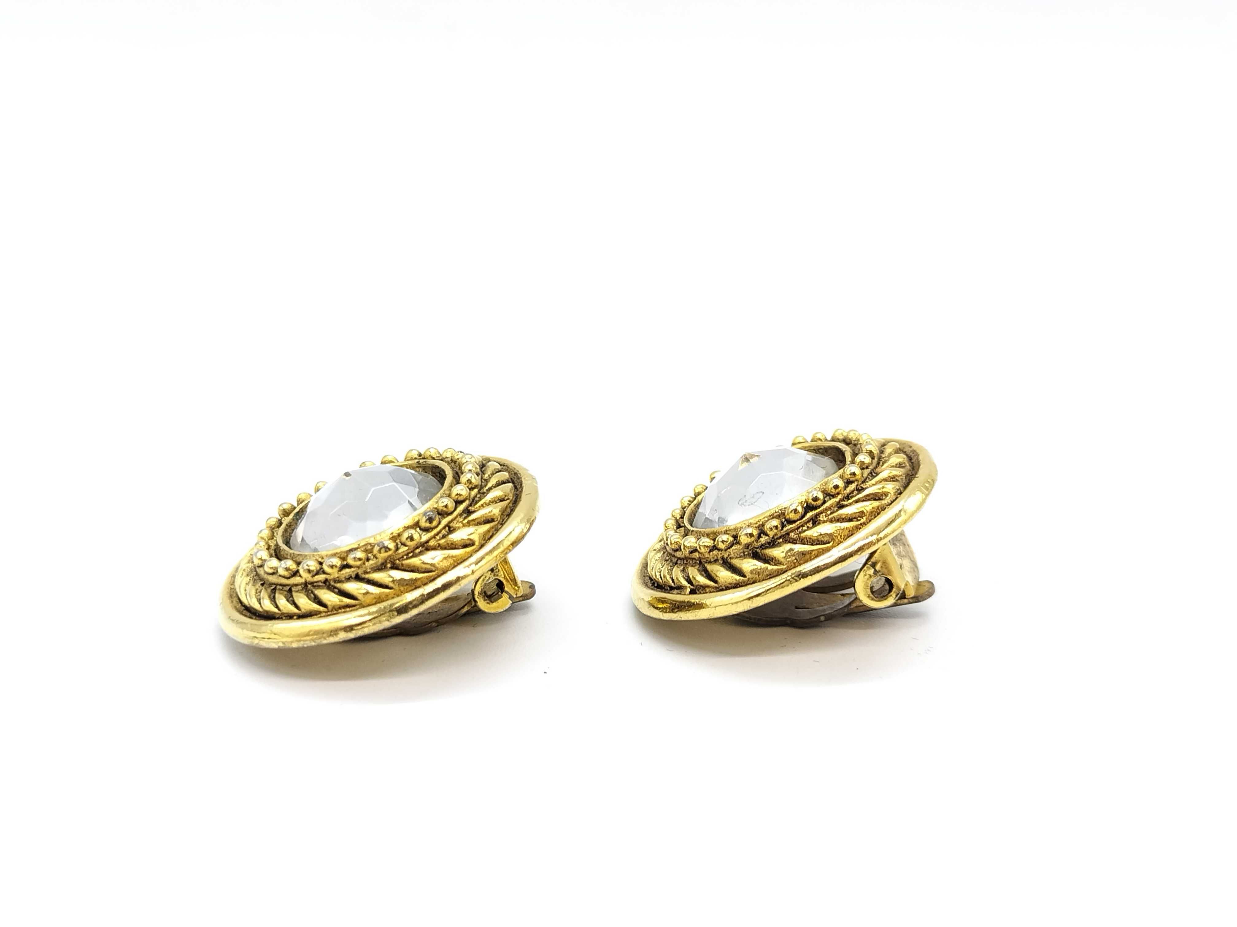 Earrings, Circle Rhinestone Earrings — view 2