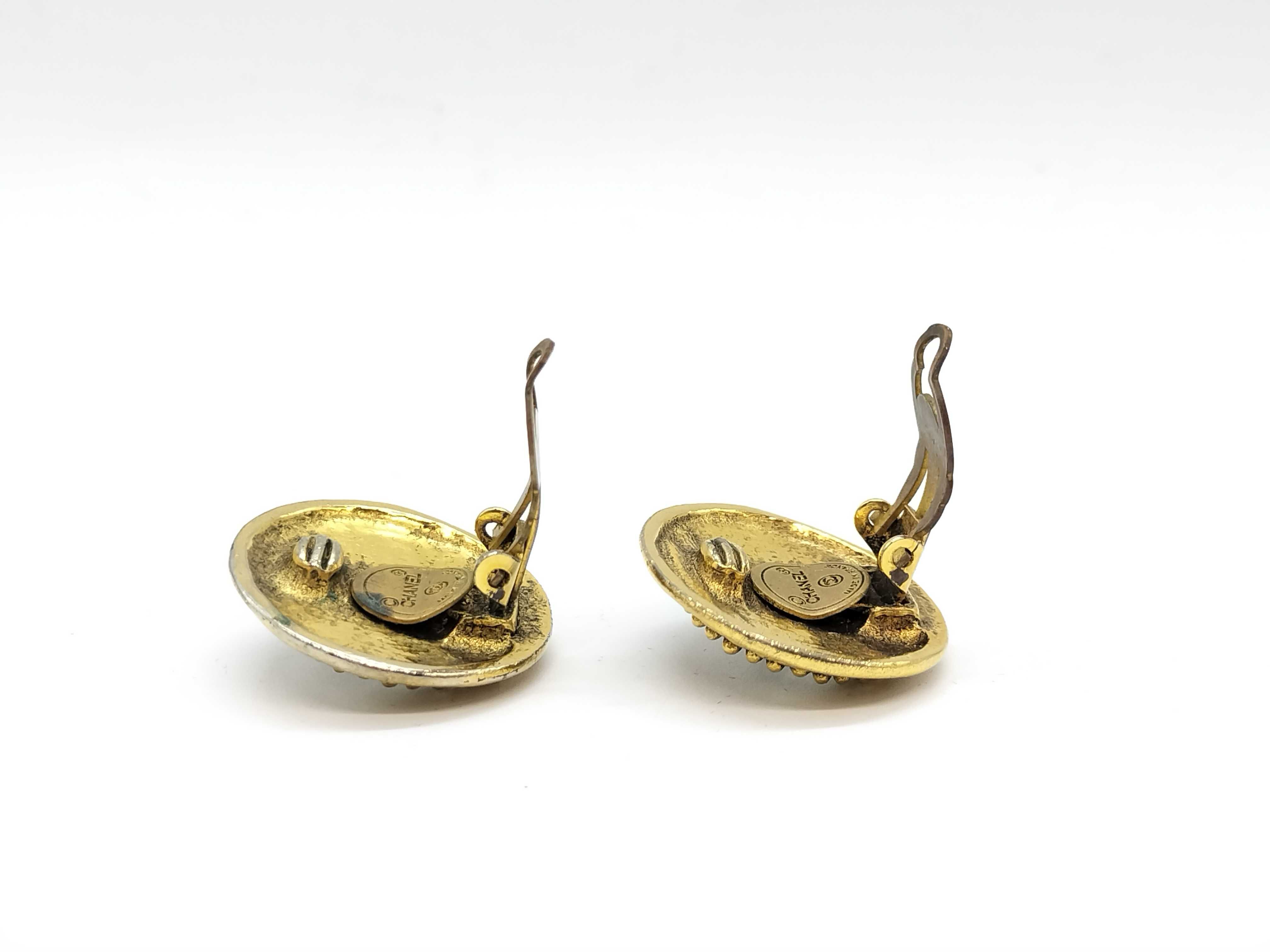 Earrings, Circle Rhinestone Earrings — view 4
