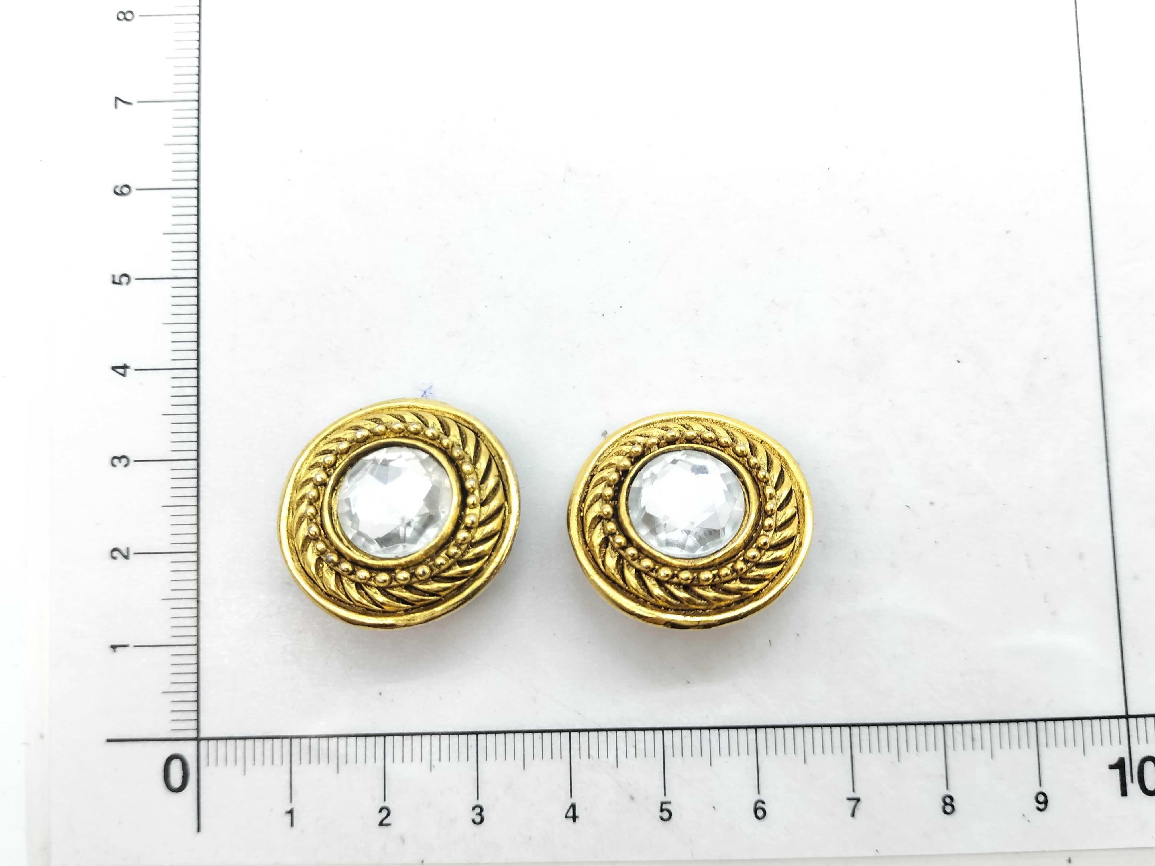 Earrings, Circle Rhinestone Earrings — view 6