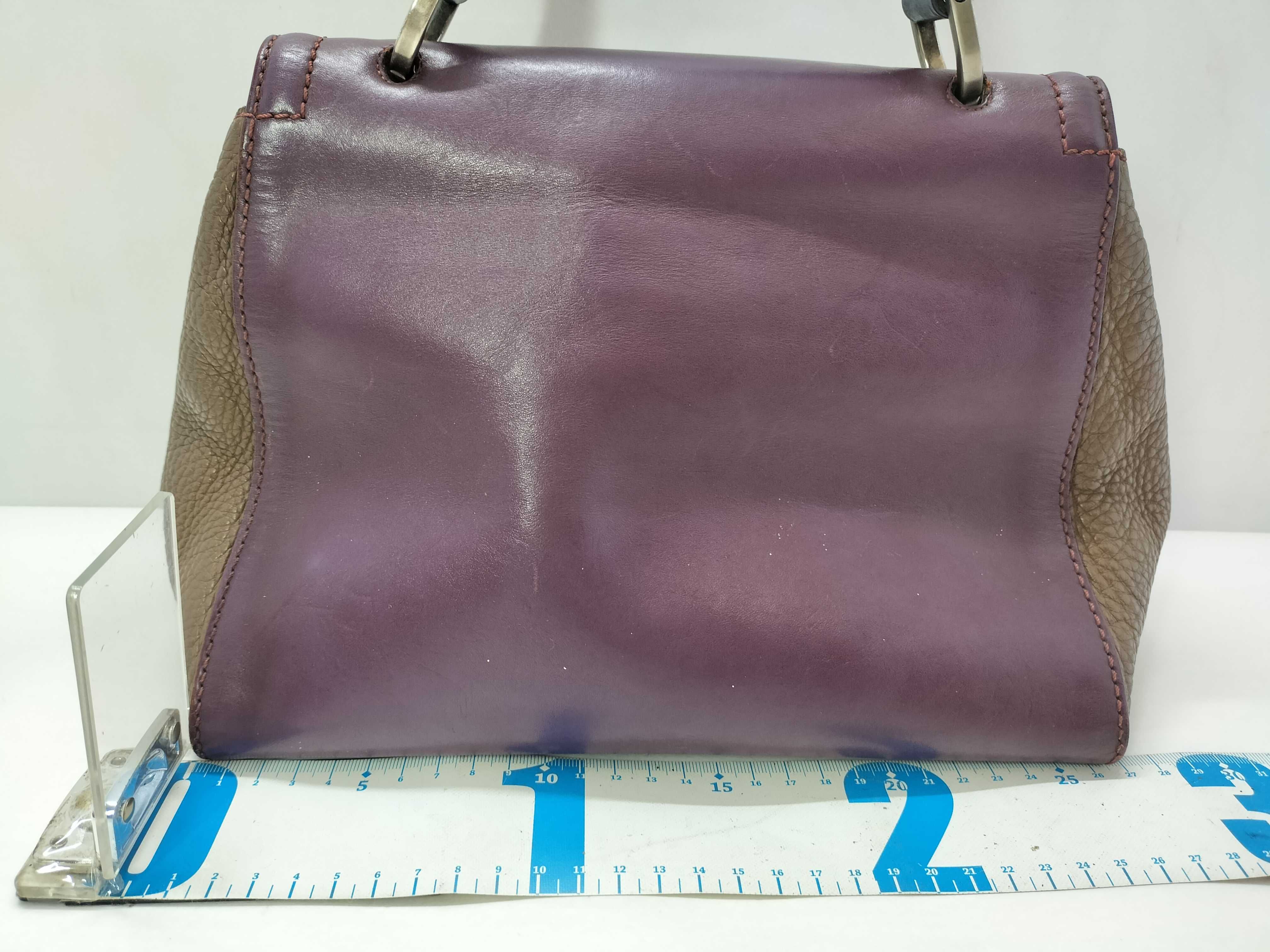 8BN234 Silvana Handbag 2-Way Leather Purple Handbag — view 2