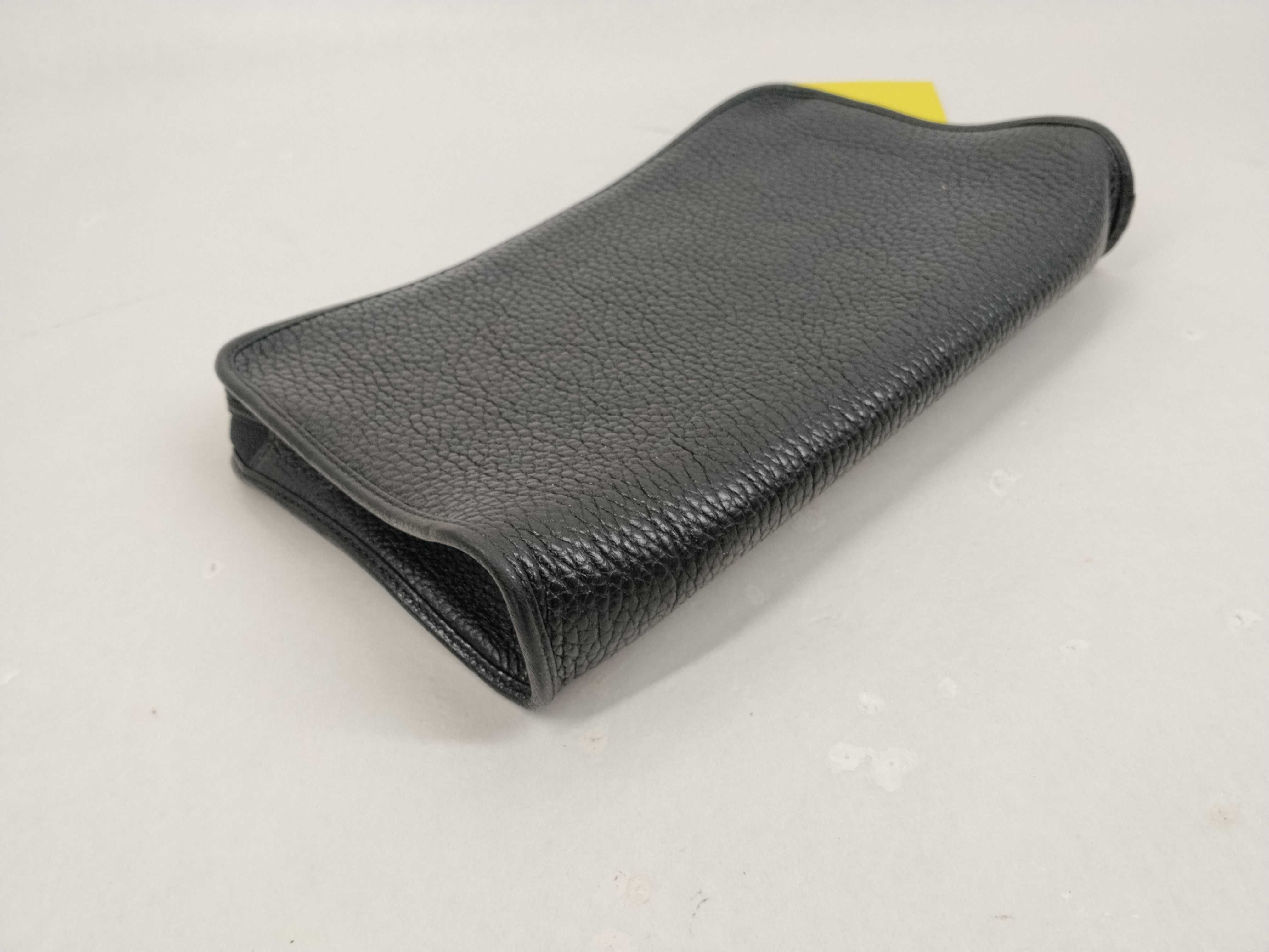 All-Leather Clutch Bag, Black — view 4