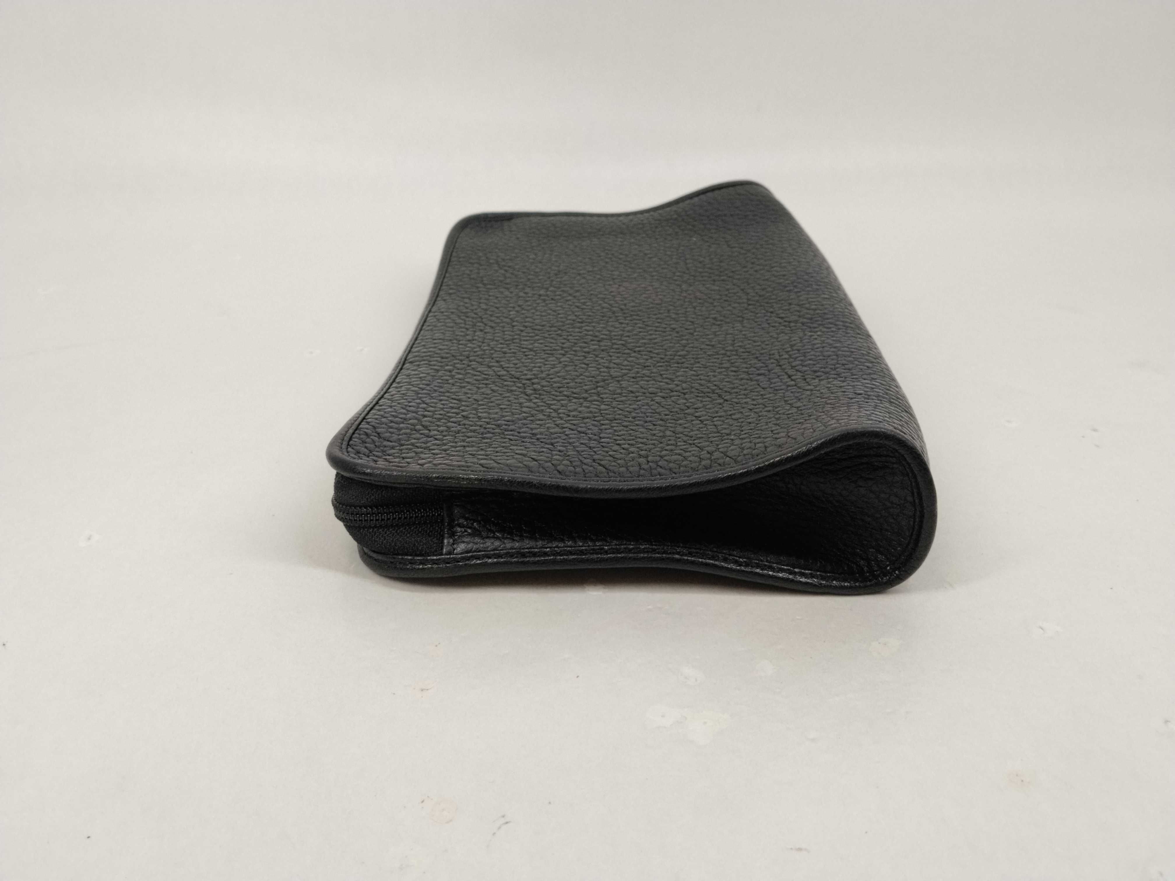 All-Leather Clutch Bag, Black — view 5