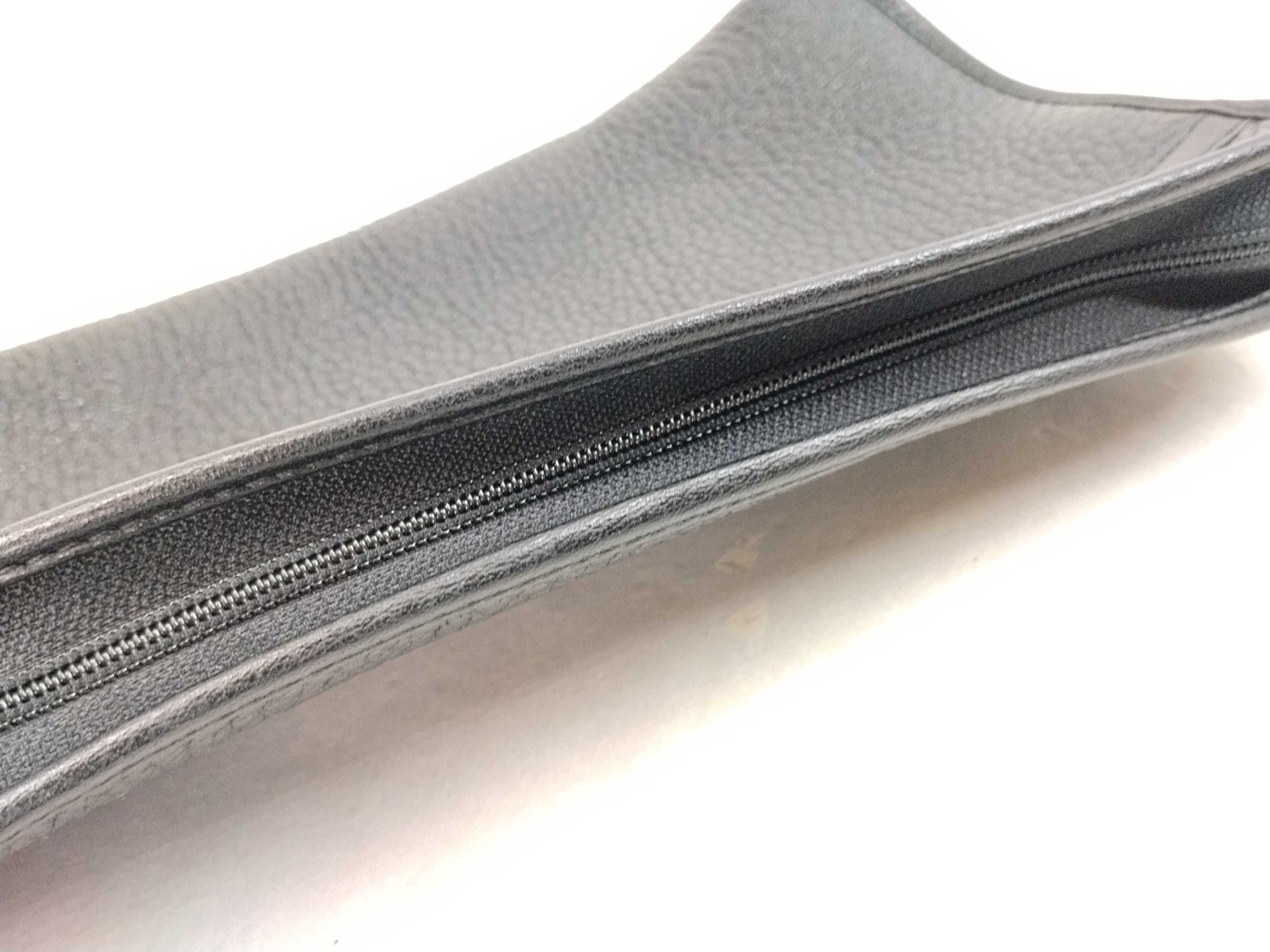 All-Leather Clutch Bag, Black — view 6
