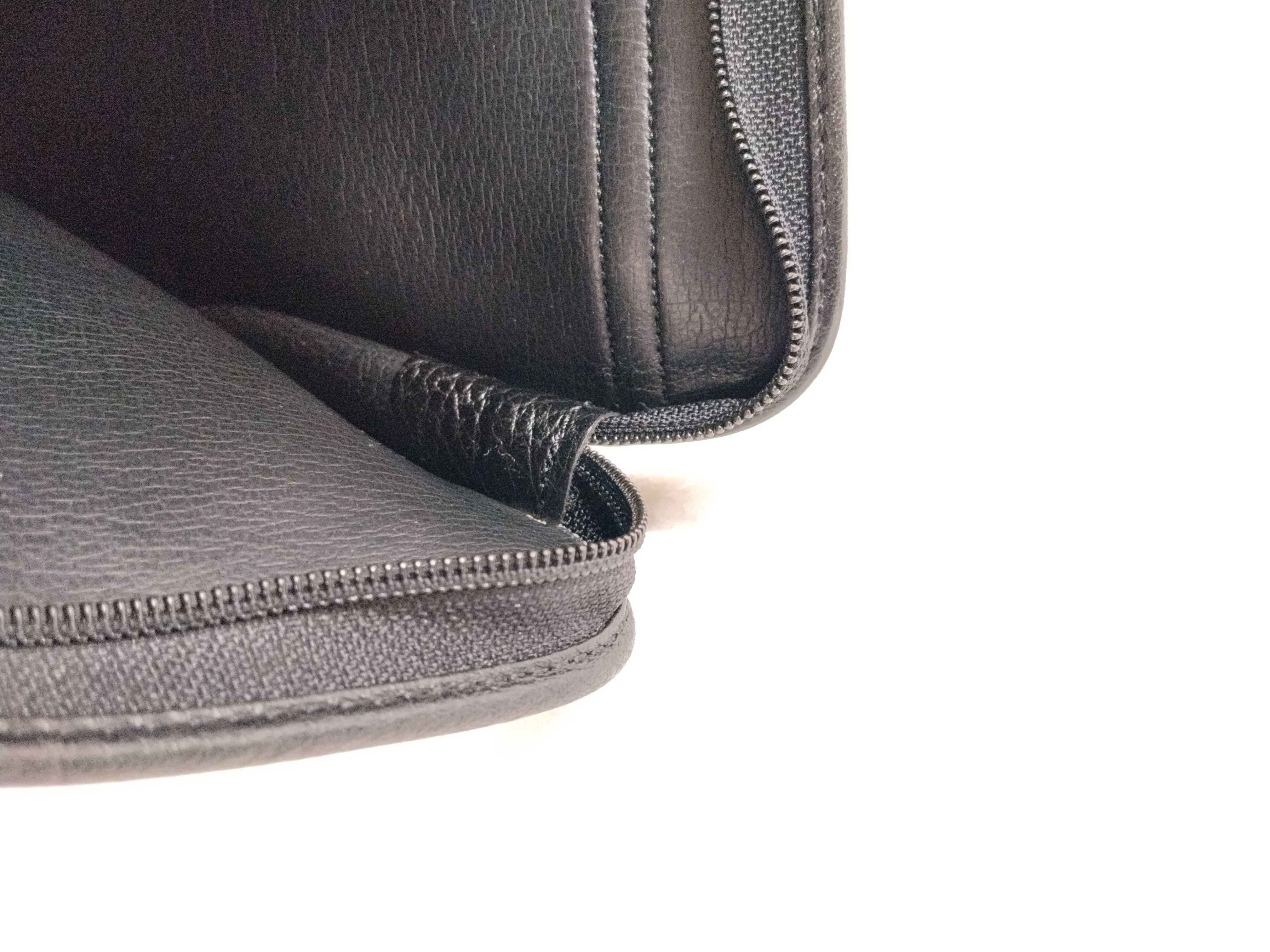 All-Leather Clutch Bag, Black — view 9