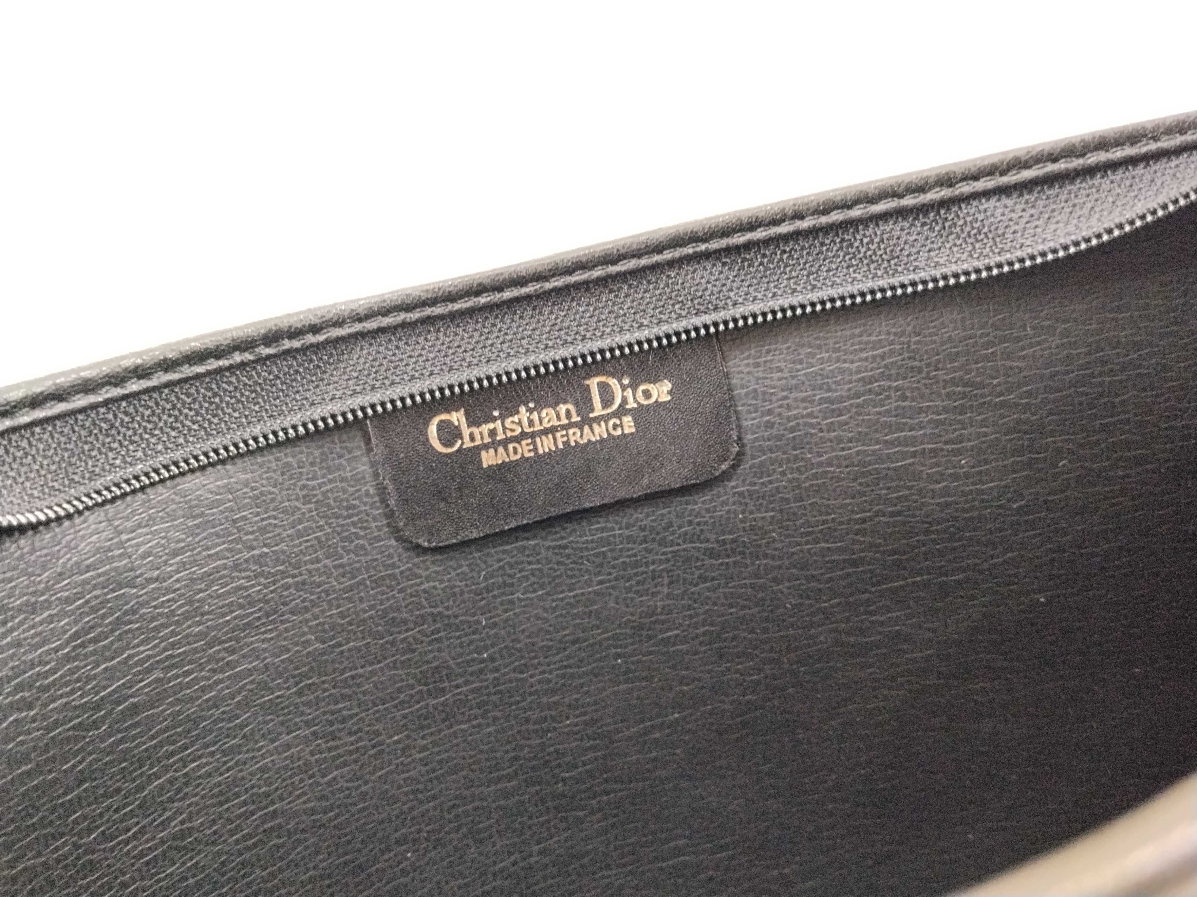 All-Leather Clutch Bag, Black — view 10