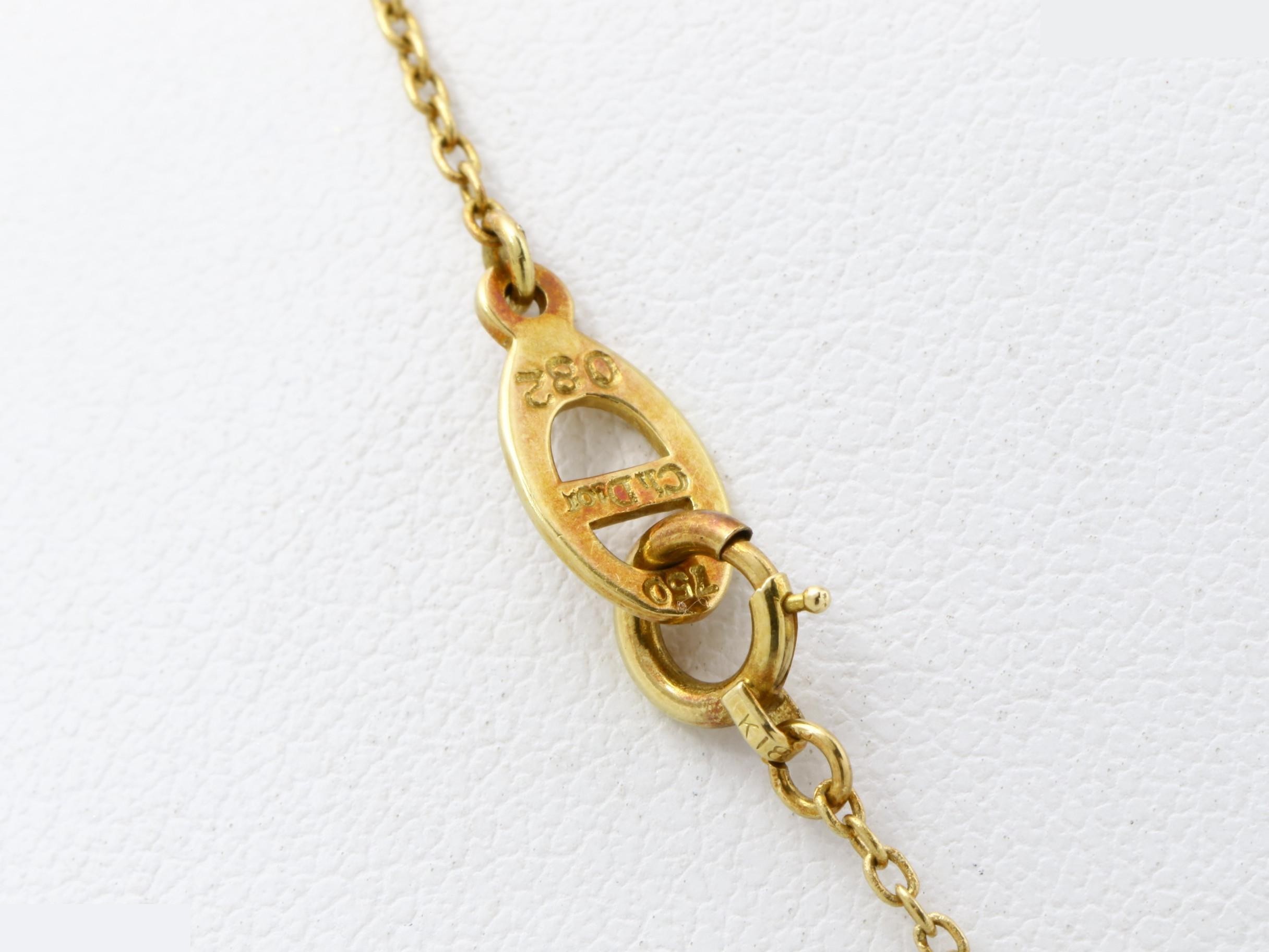 Precious metal necklace/pendant, 750 yellow gold, diamond, 2.8g, chain approximately 40cm. — view 5