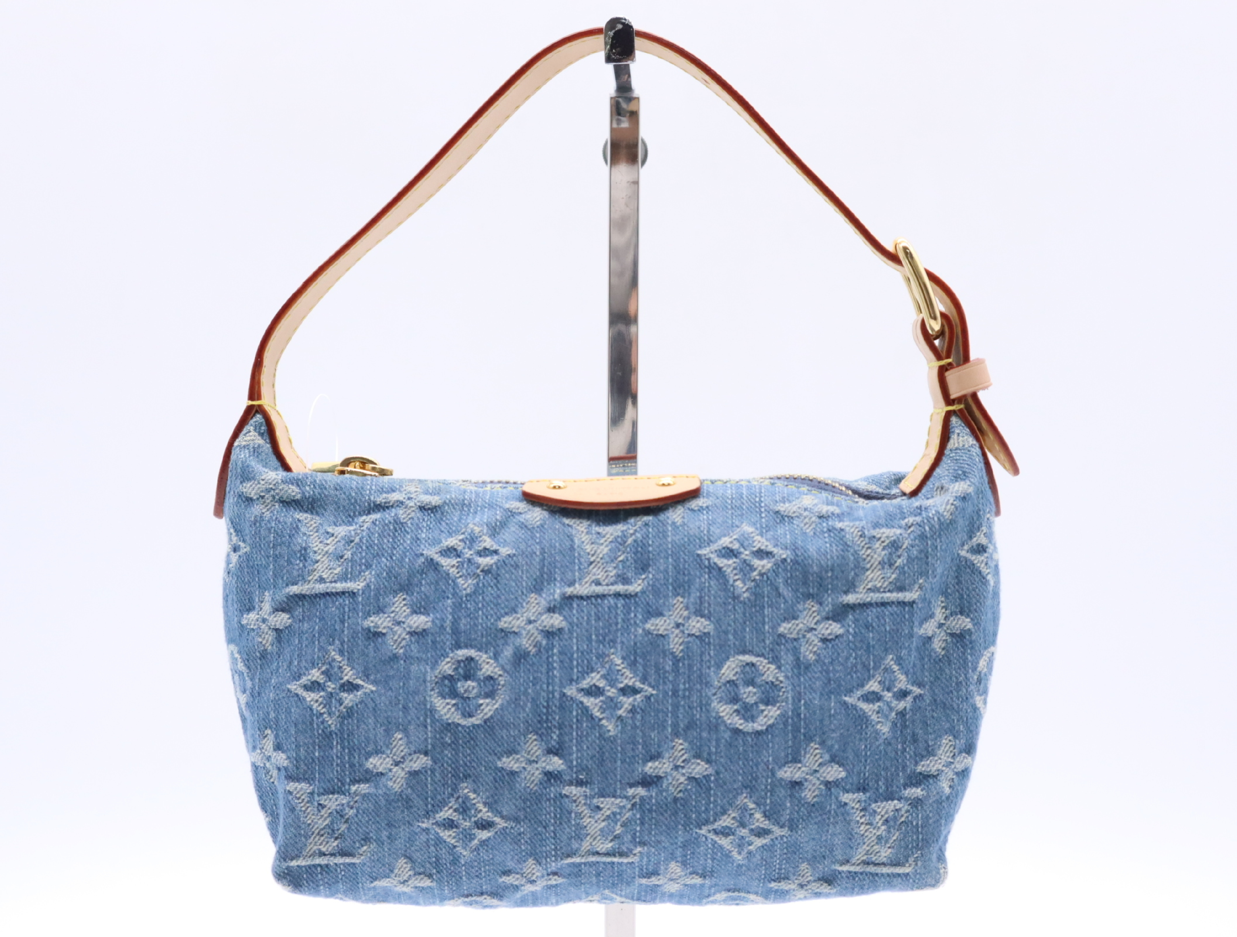M82949 Monogram Denim Pochette Hills Blue Handbag