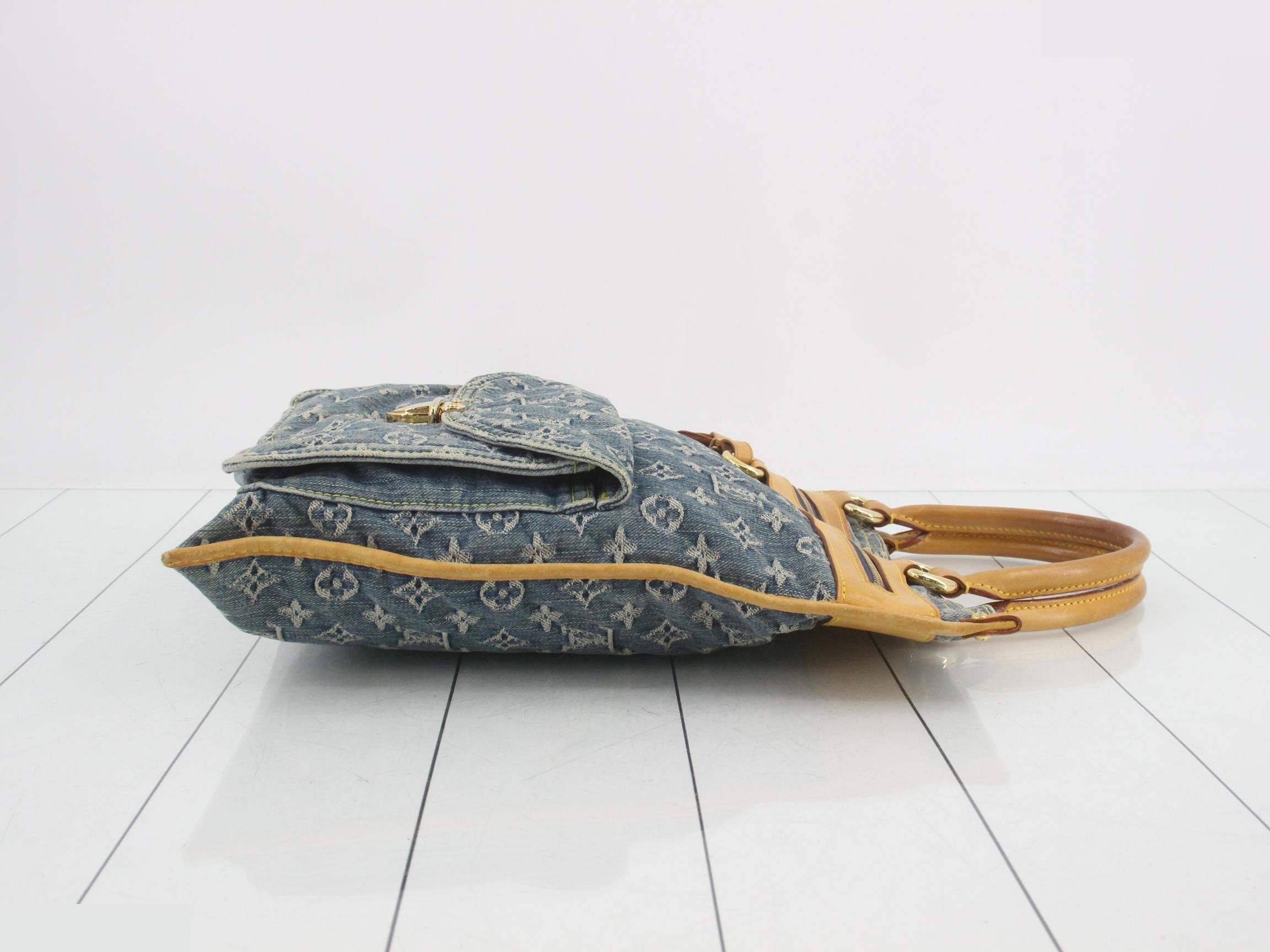 Denim flat shopper bag — view 3