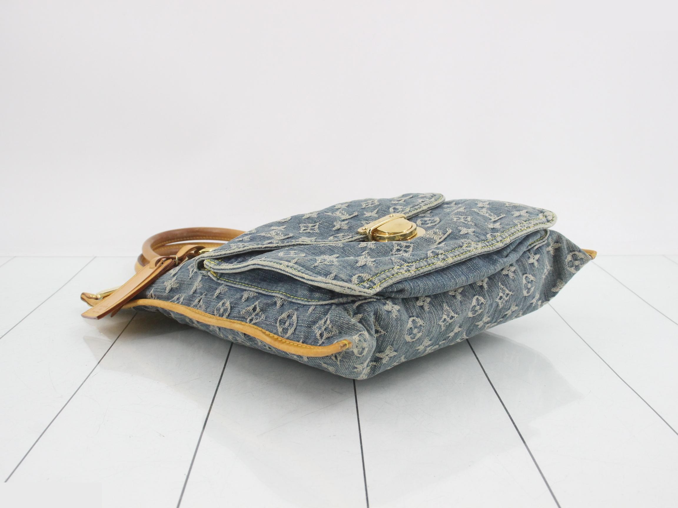 Denim flat shopper bag — view 5