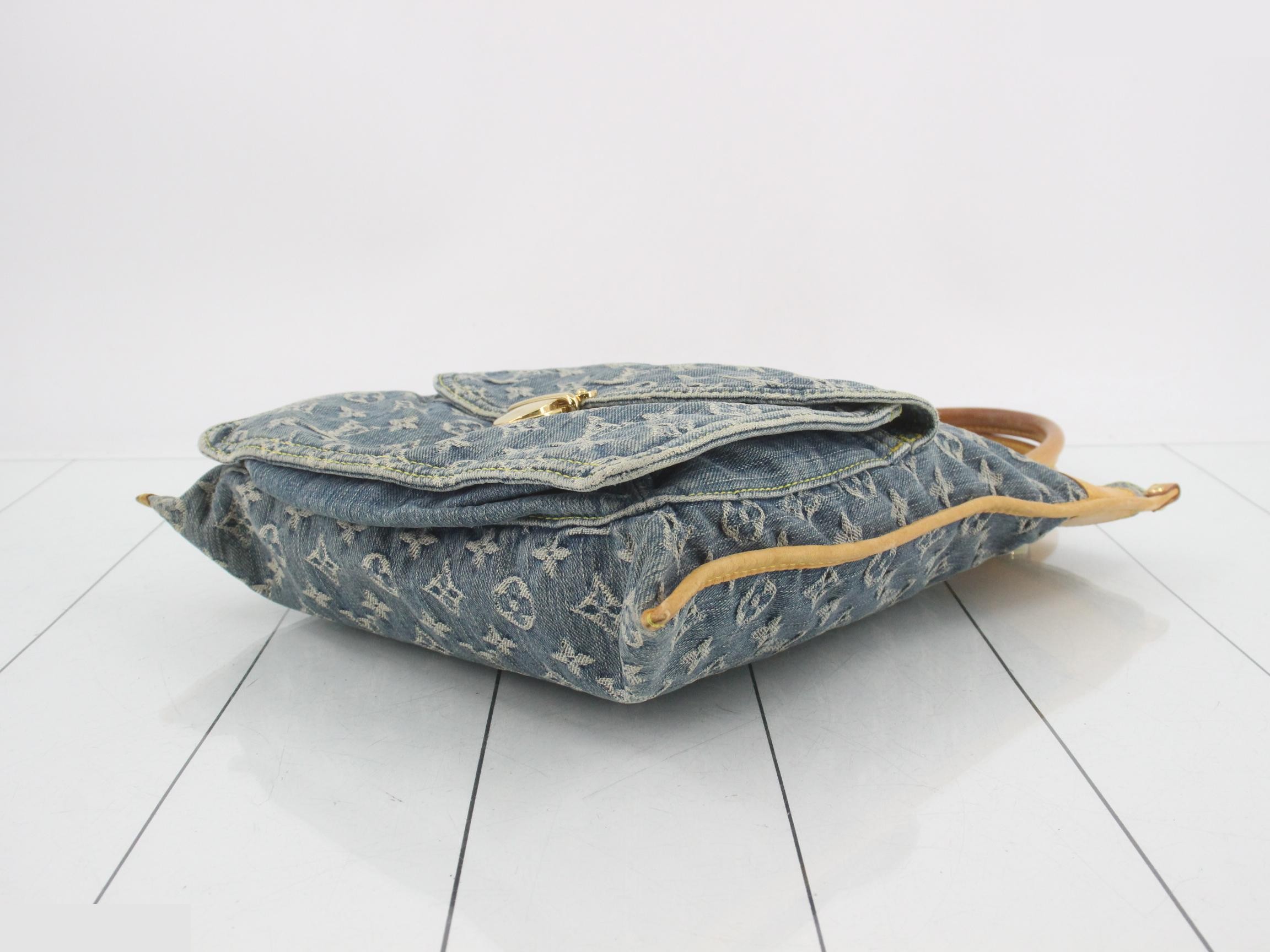 Denim flat shopper bag — view 6