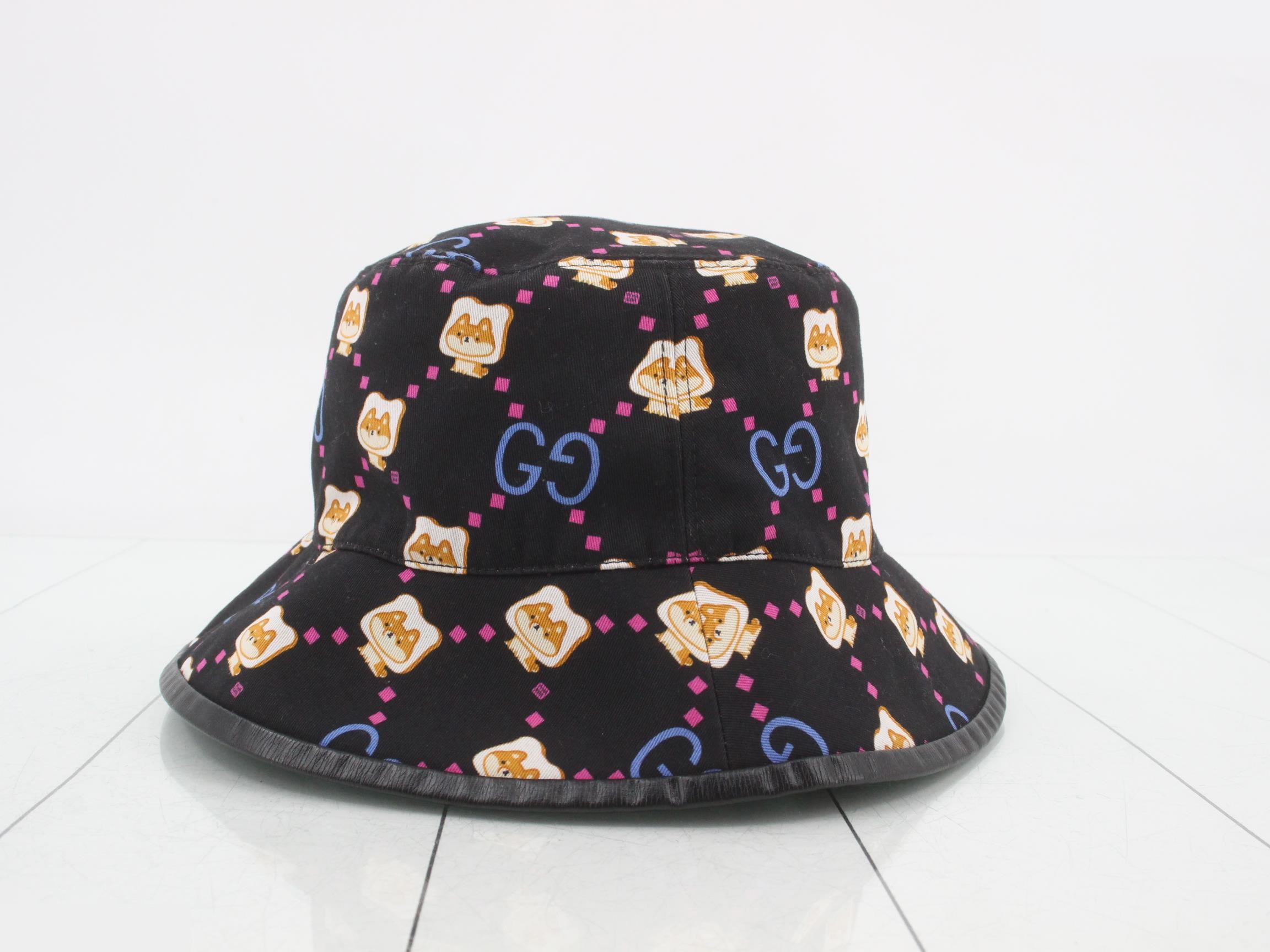 Interlocking Bucket Hat, Black, Dog — view 2