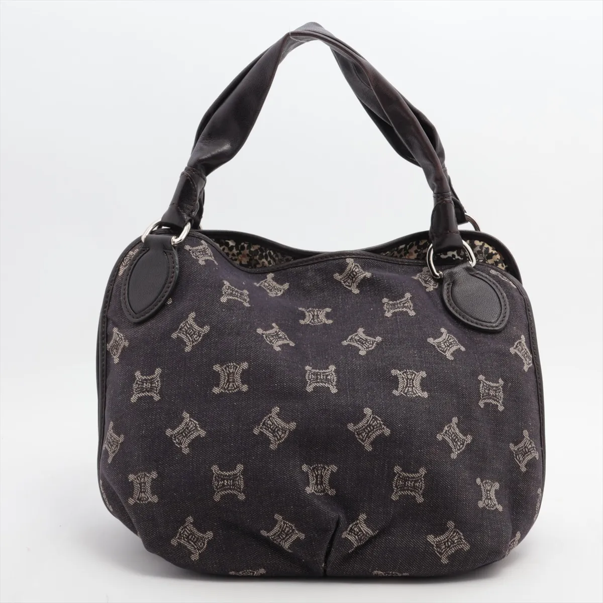 Paris Macadam Bittersweet Denim x Leather Handbag Blue — view 2