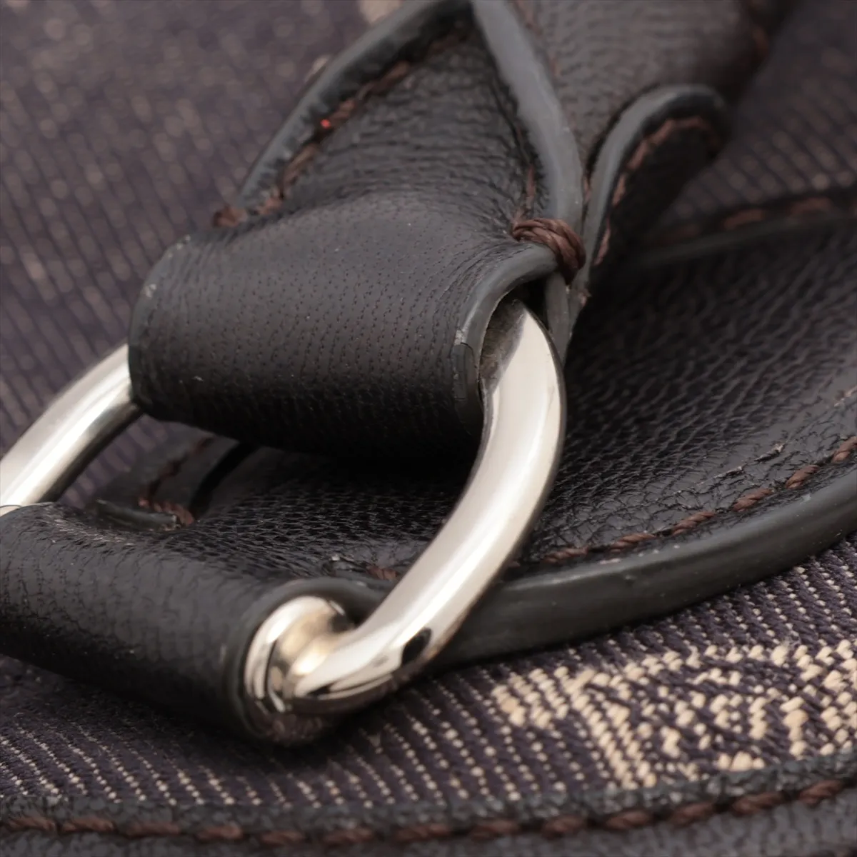 Paris Macadam Bittersweet Denim x Leather Handbag Blue — view 13