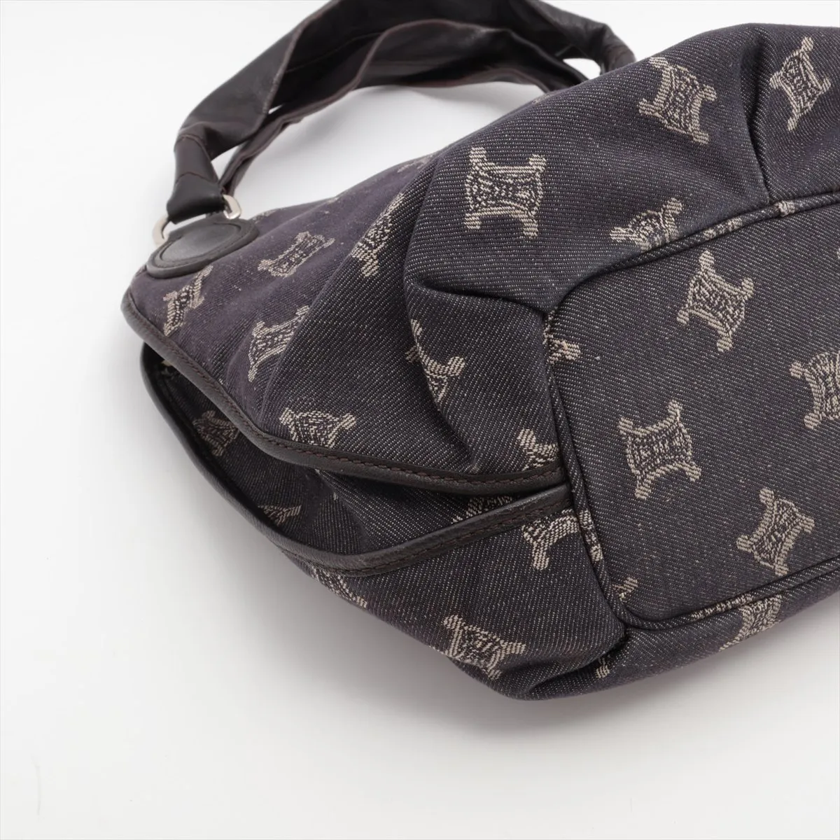 Paris Macadam Bittersweet Denim x Leather Handbag Blue — view 4