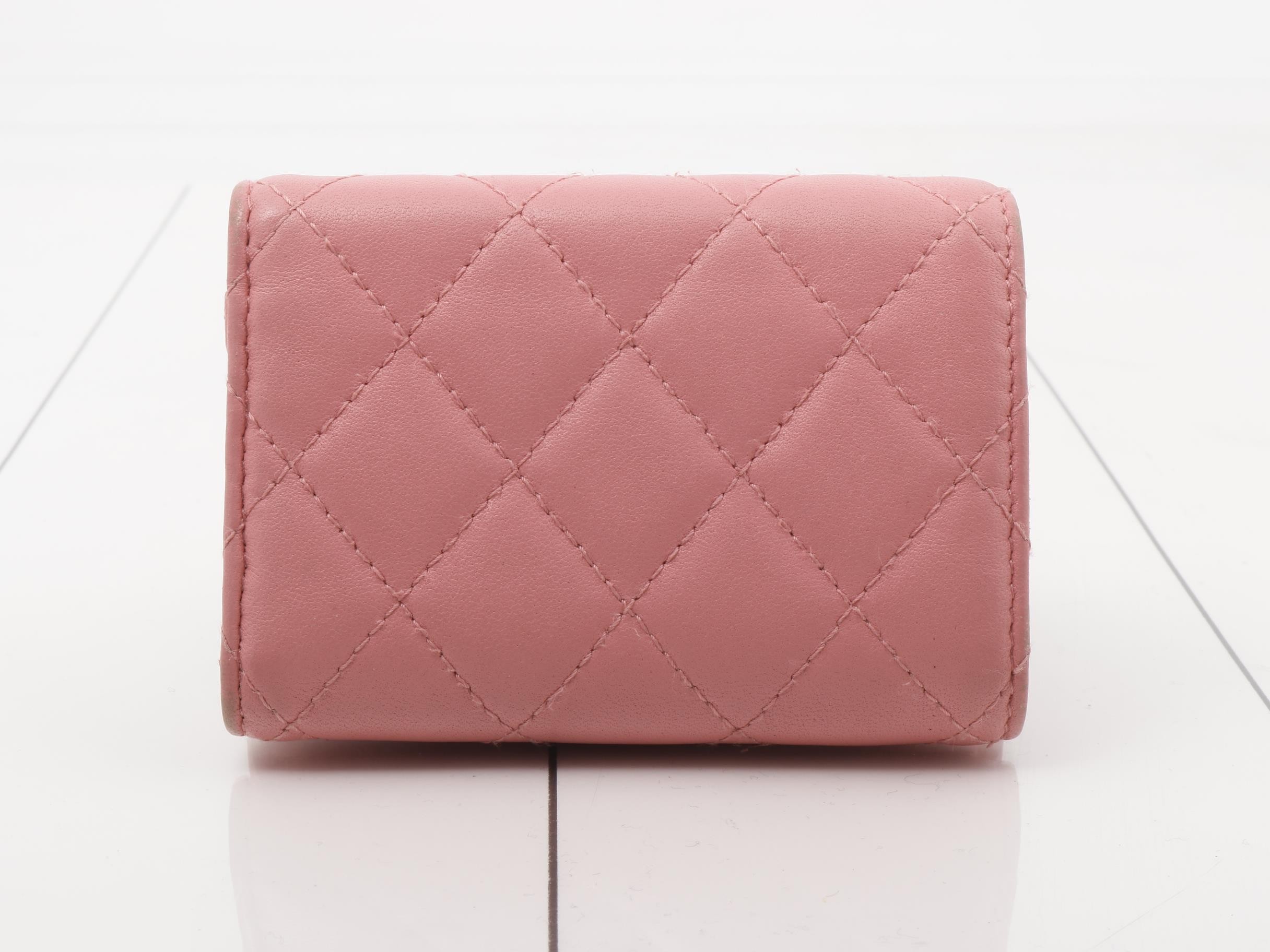 Mini wallet, lambskin, pink — view 2