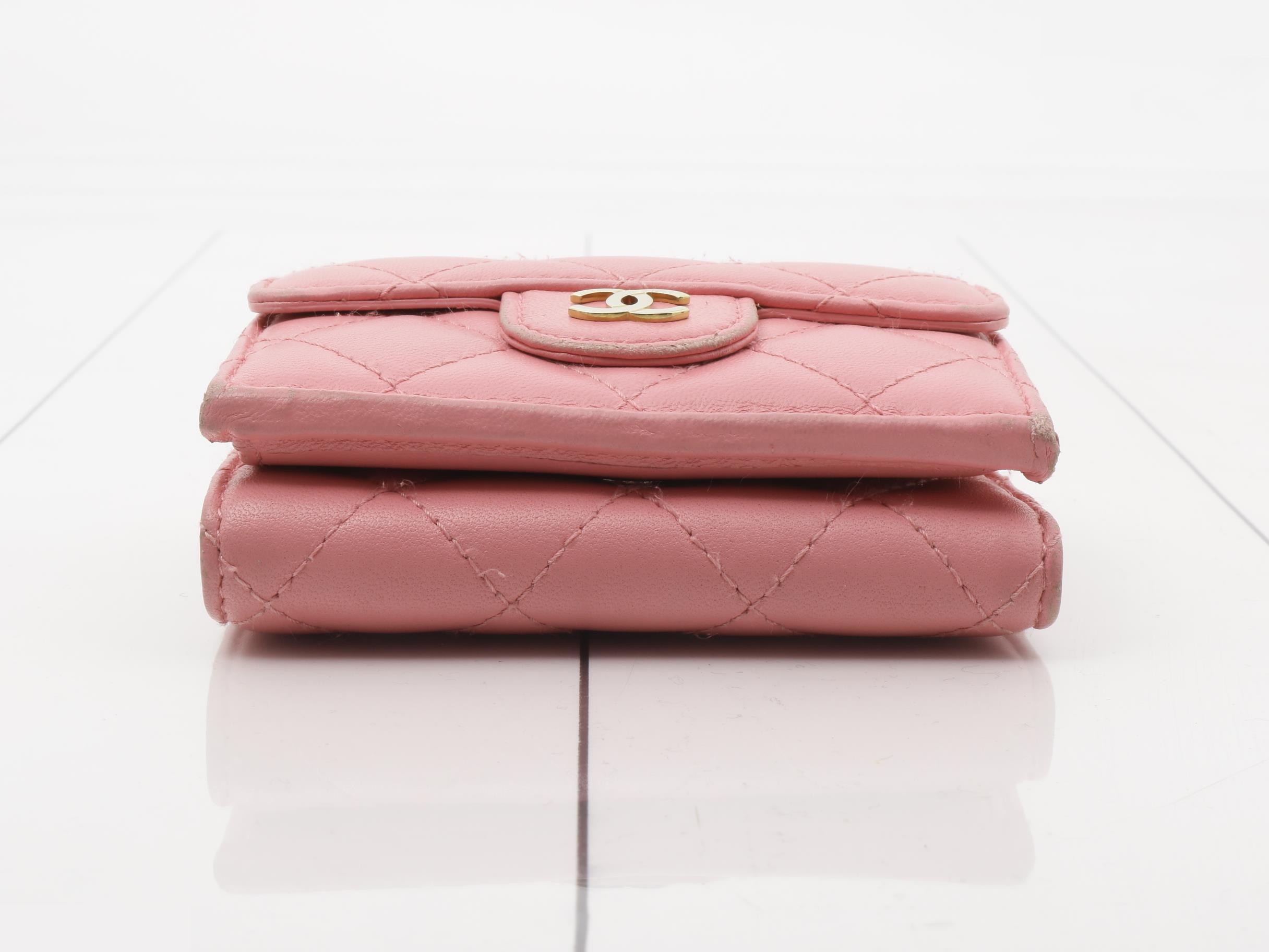 Mini wallet, lambskin, pink — view 3