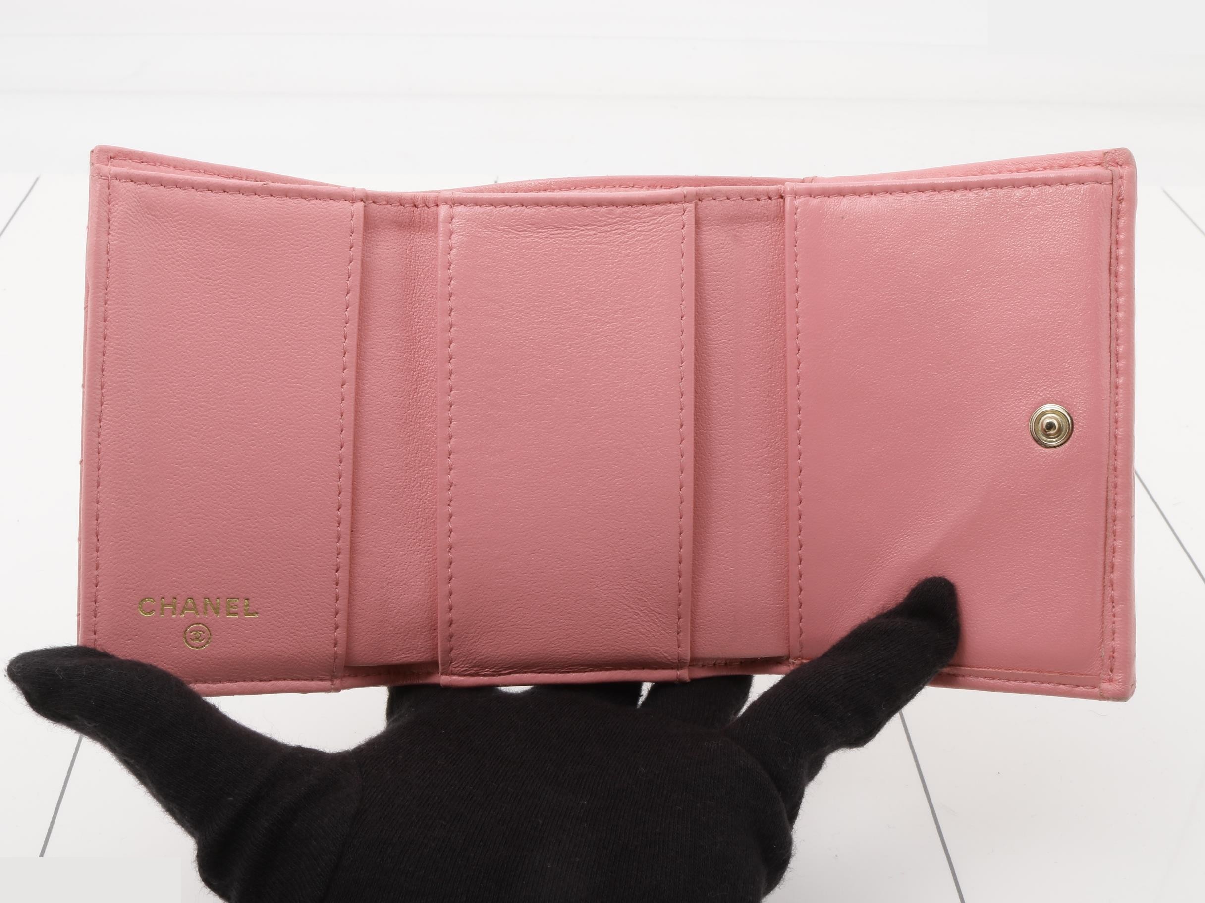Mini wallet, lambskin, pink — view 4