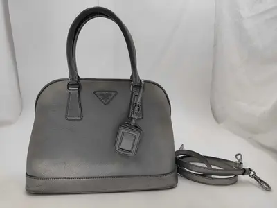 BAG LEATHER 2WAY SILVER Shoulder Bag