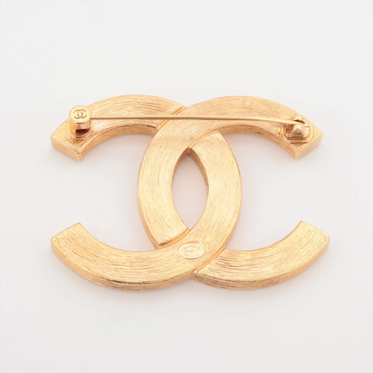 Coco Mark B24S Brooch, GP x Rhinestone, Gold, — view 2