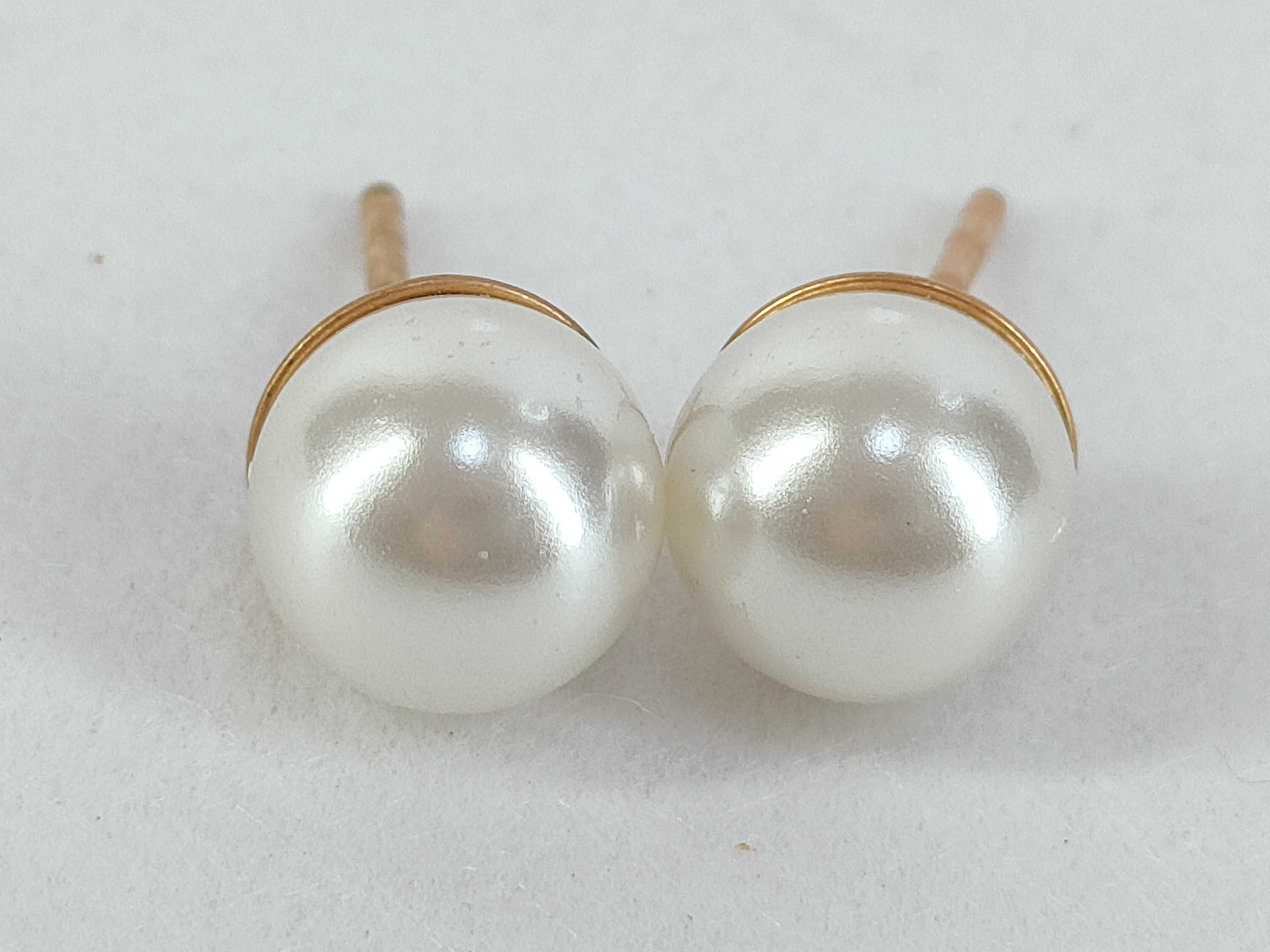 Tribal Flower Pearl Earrings — view 2