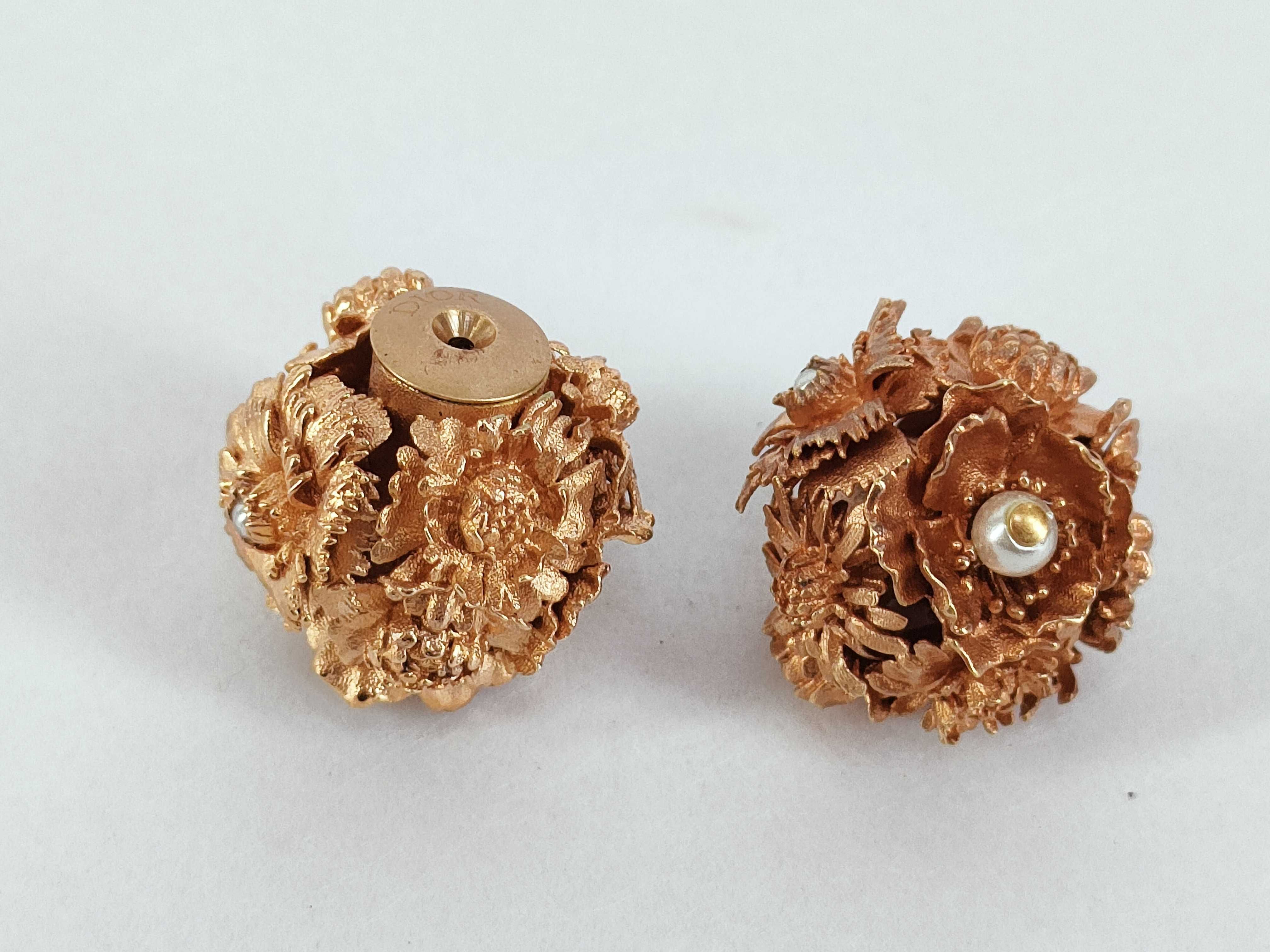 Tribal Flower Pearl Earrings — view 6