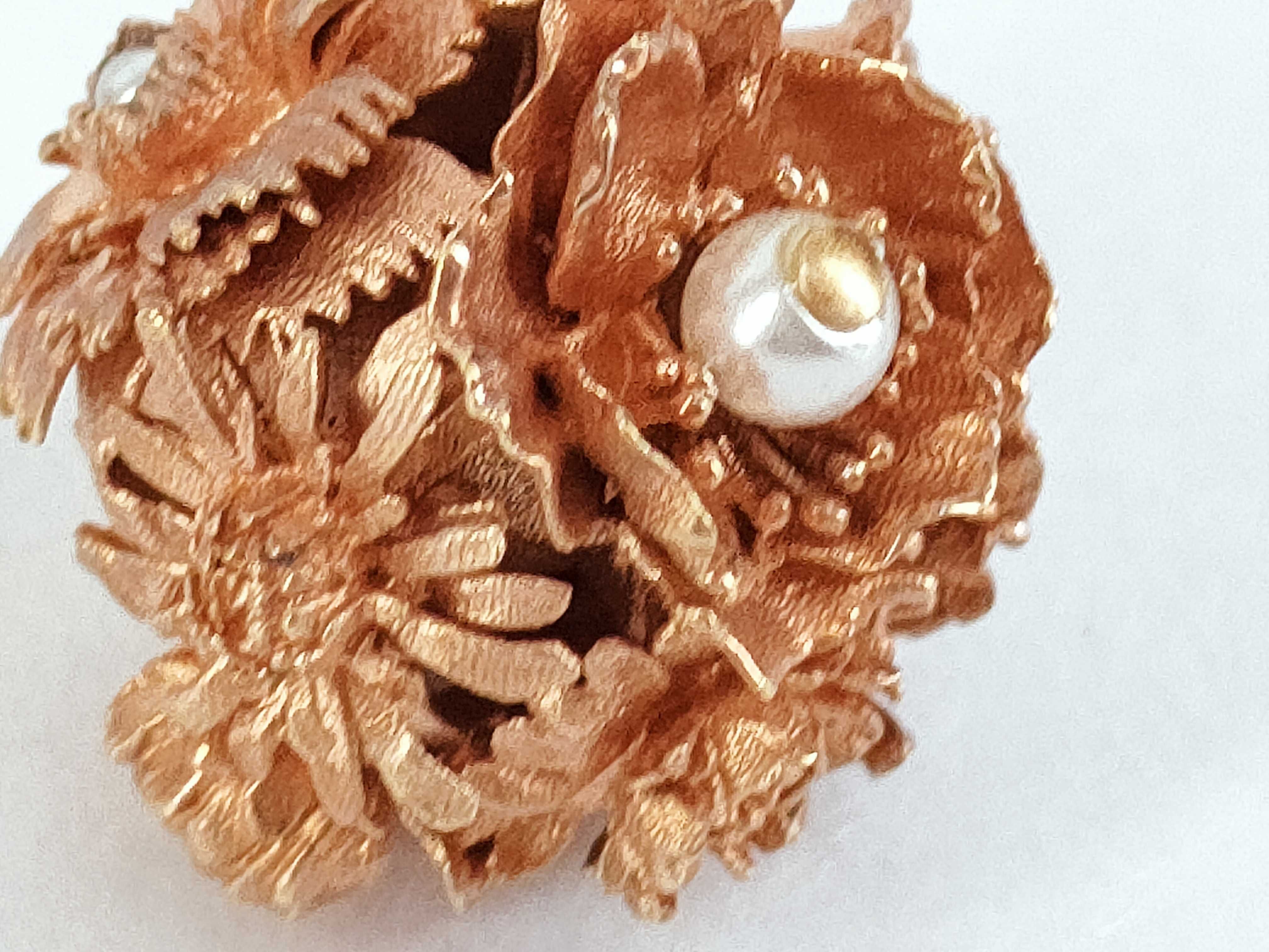 Tribal Flower Pearl Earrings — view 8