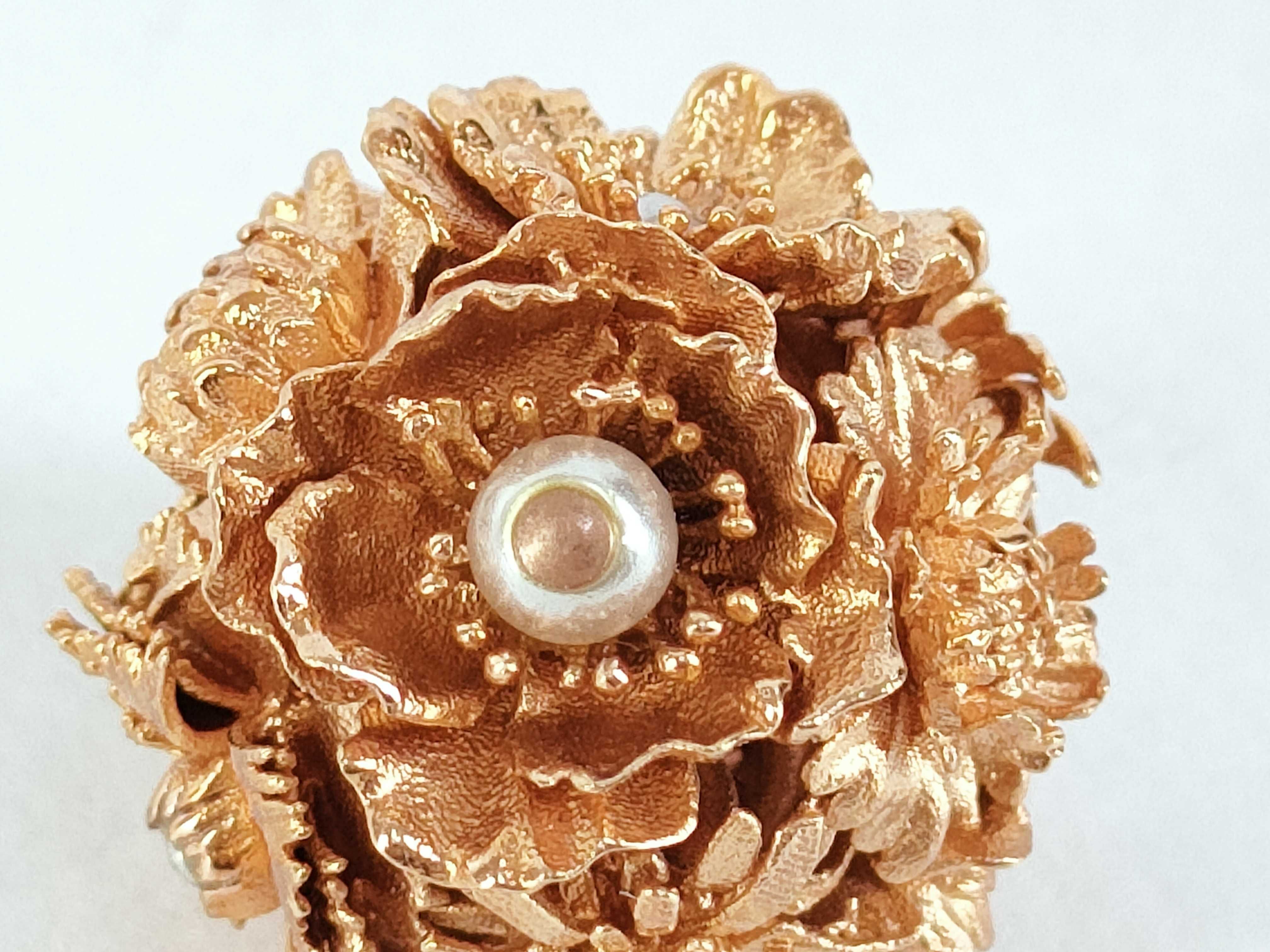 Tribal Flower Pearl Earrings — view 9