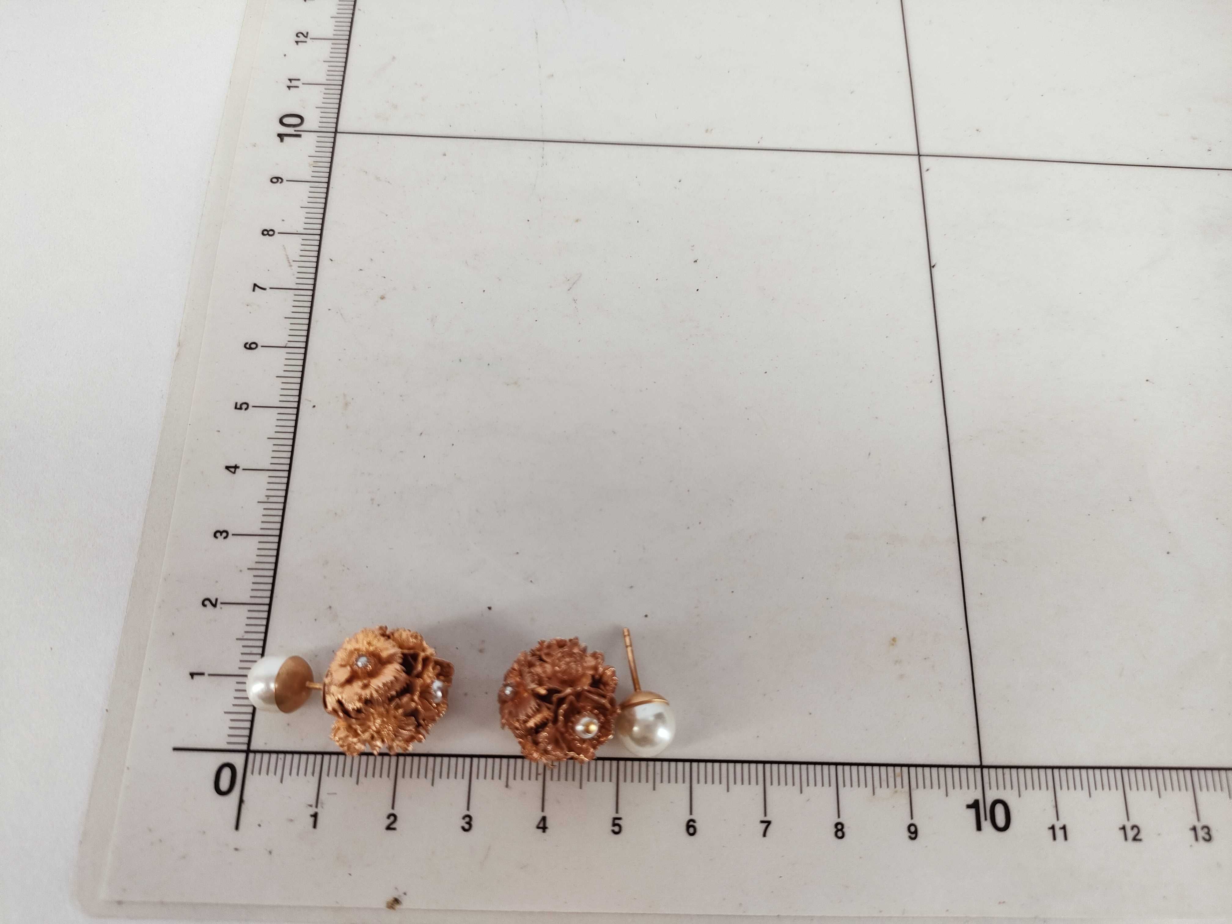 Tribal Flower Pearl Earrings — view 10