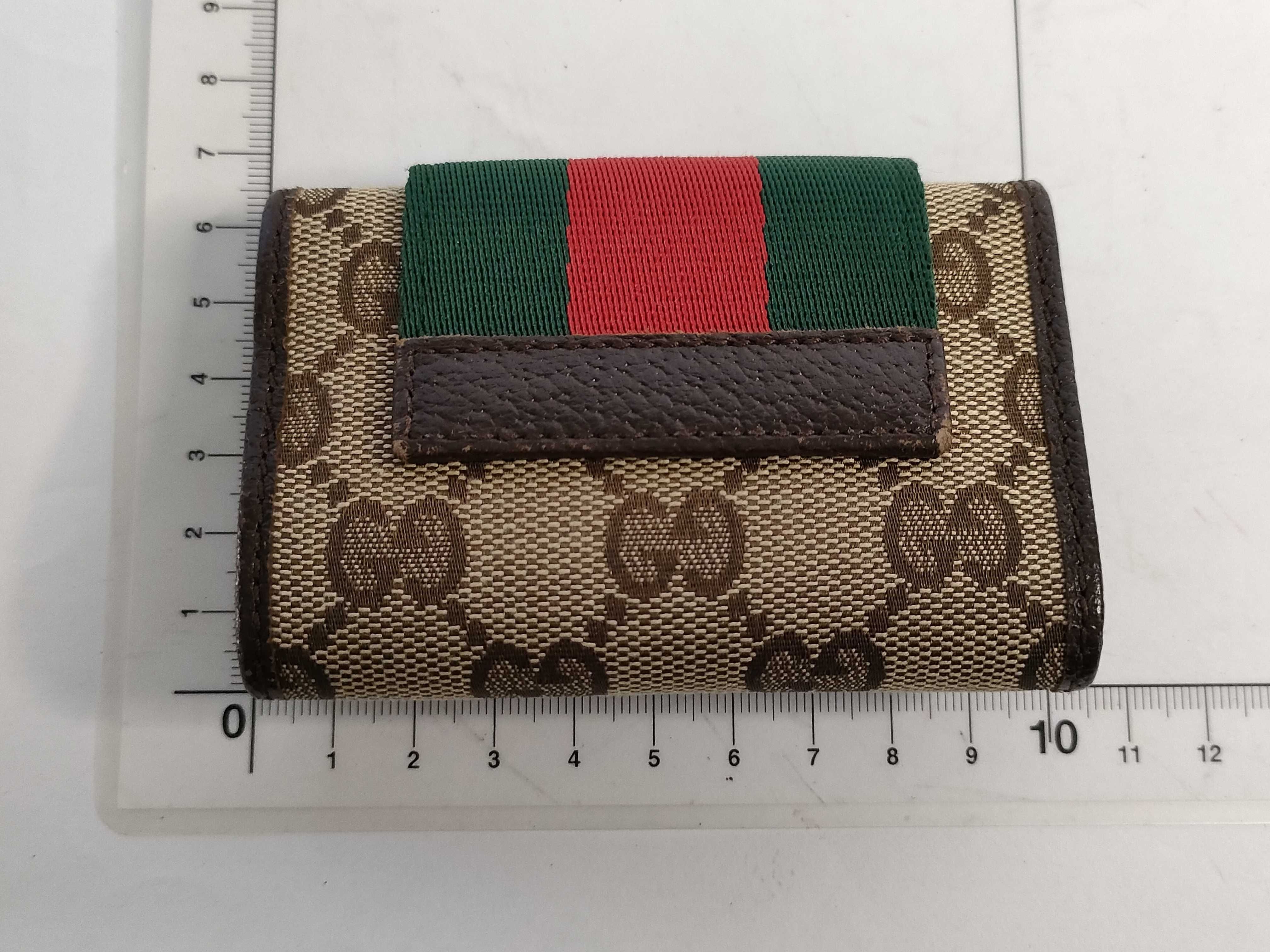 GG Canvas Key Case, Gucci 181673, GG Canvas Sherry Line, Leather, Brown. — view 2