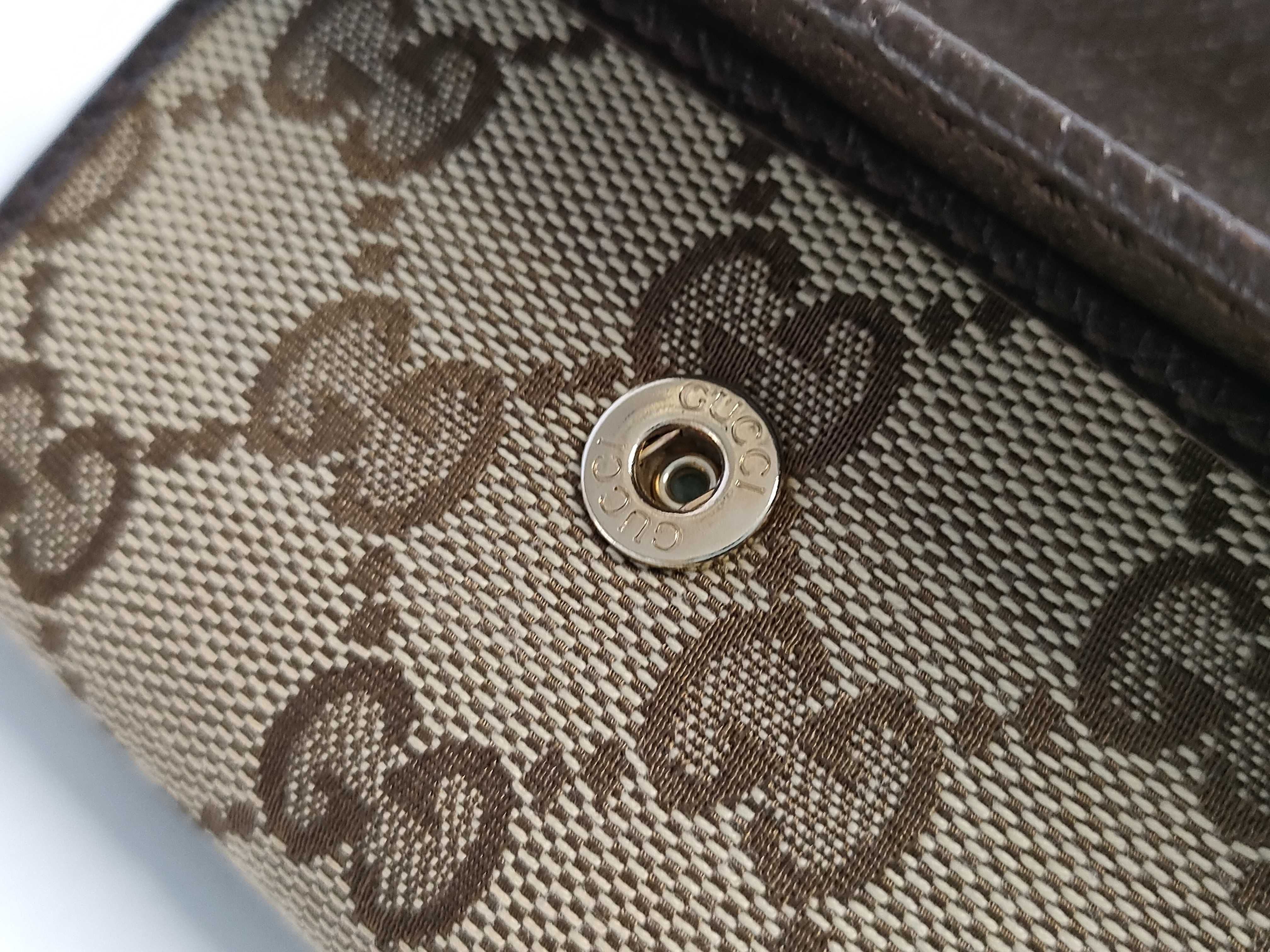 GG Canvas Key Case, Gucci 181673, GG Canvas Sherry Line, Leather, Brown. — view 11
