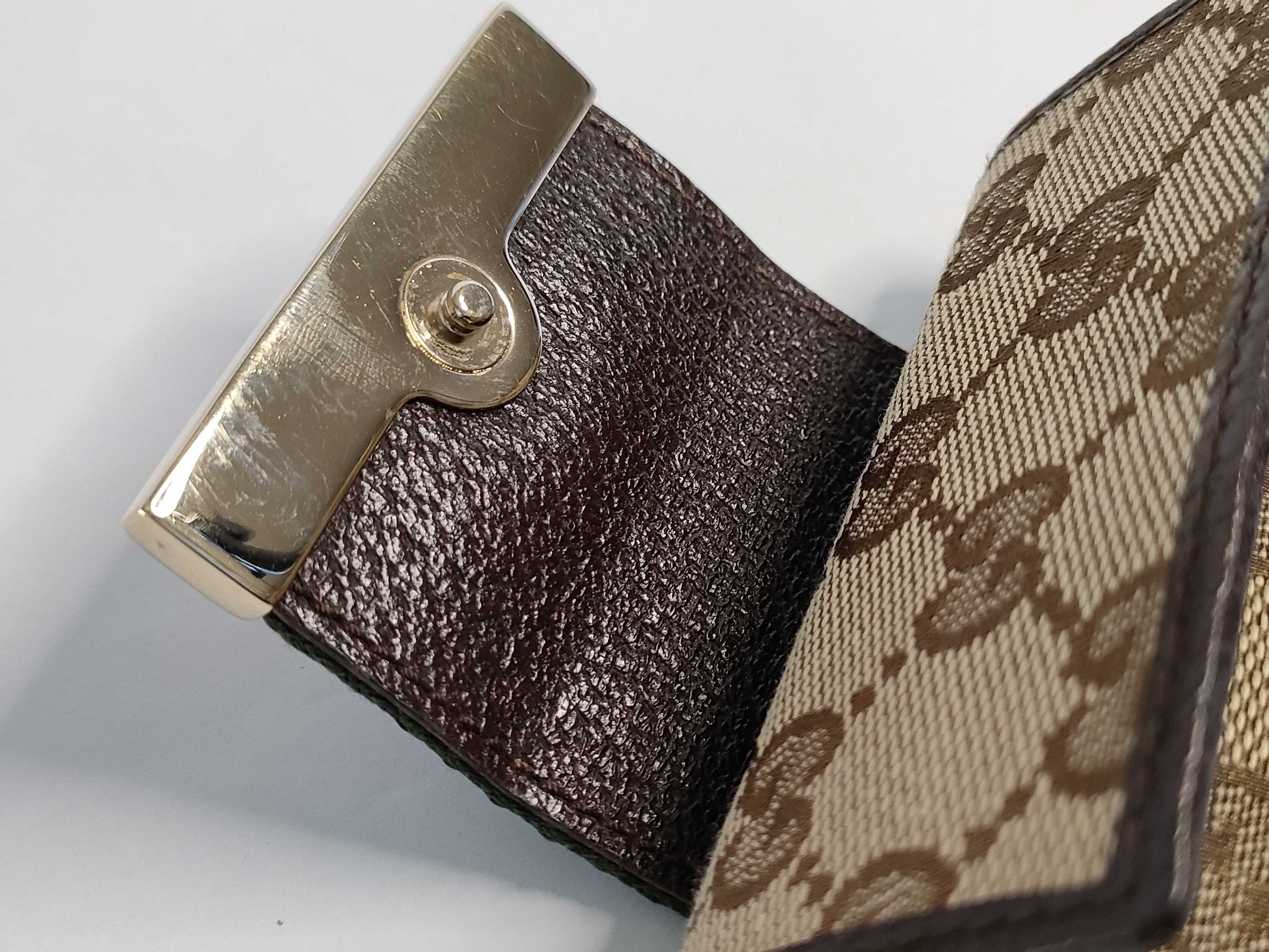 GG Canvas Key Case, Gucci 181673, GG Canvas Sherry Line, Leather, Brown. — view 12