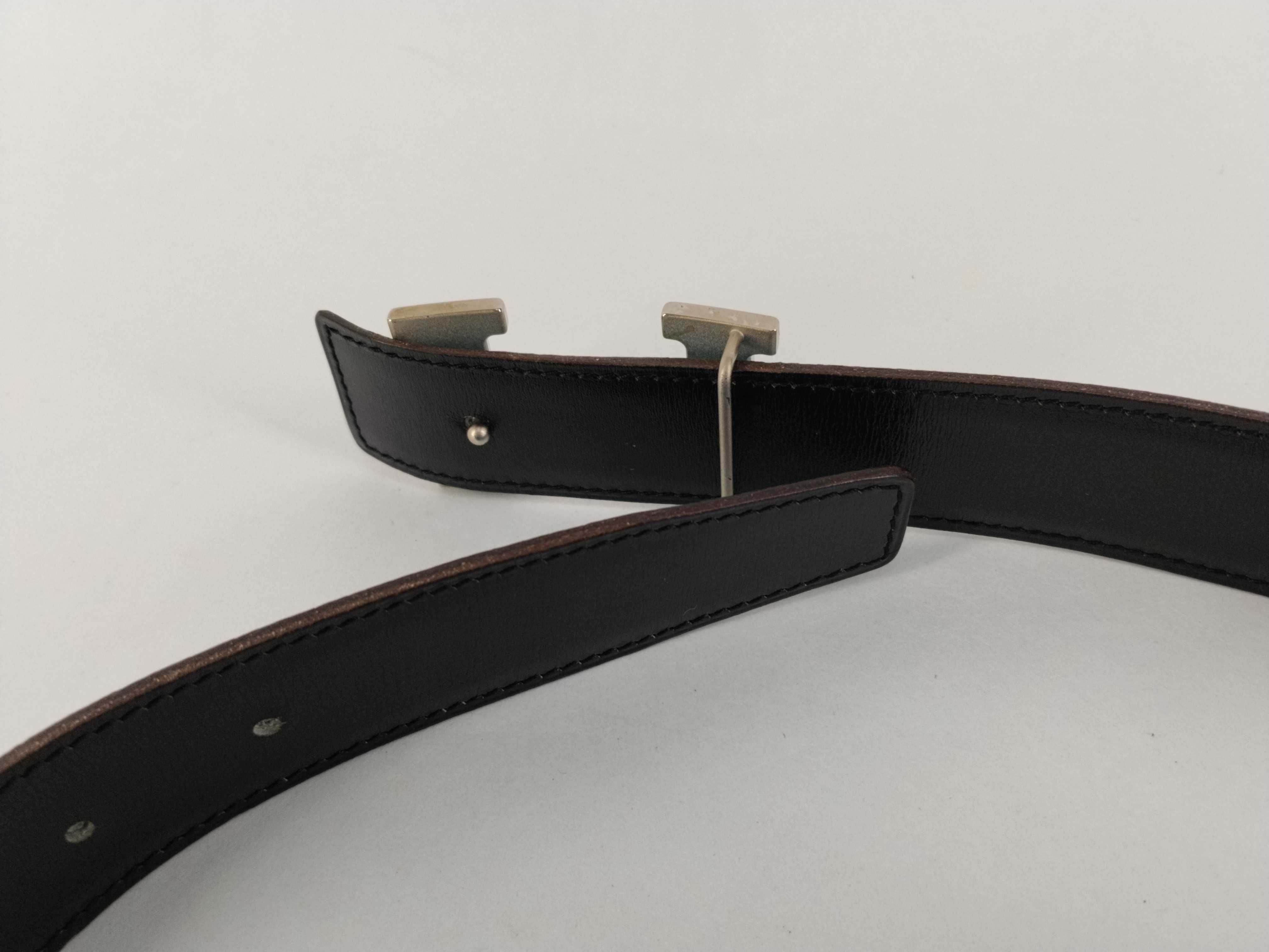 Constance H-belt H:2004 Belt 75 Leather Blue x Black Belt — view 3