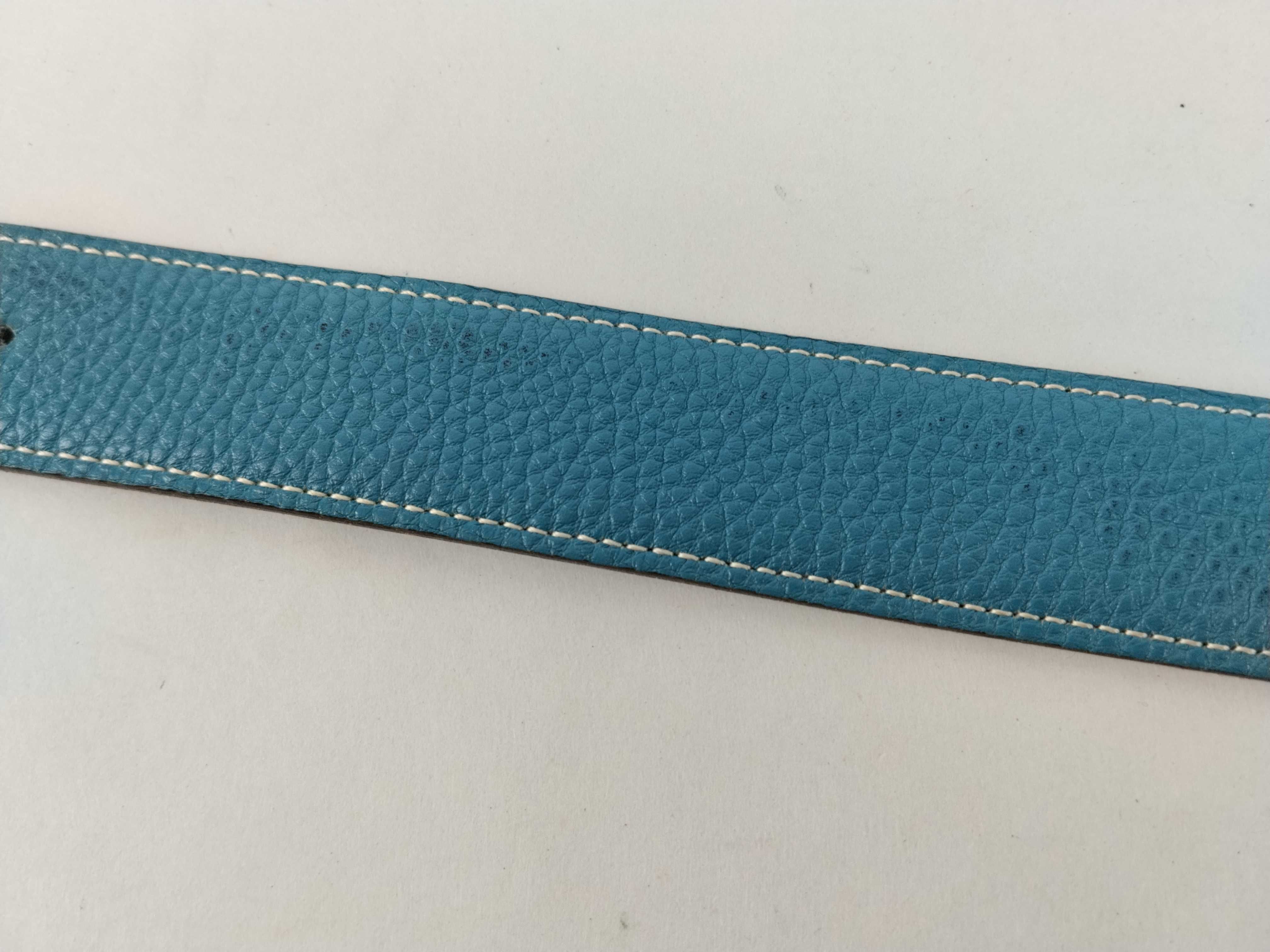 Constance H-belt H:2004 Belt 75 Leather Blue x Black Belt — view 7