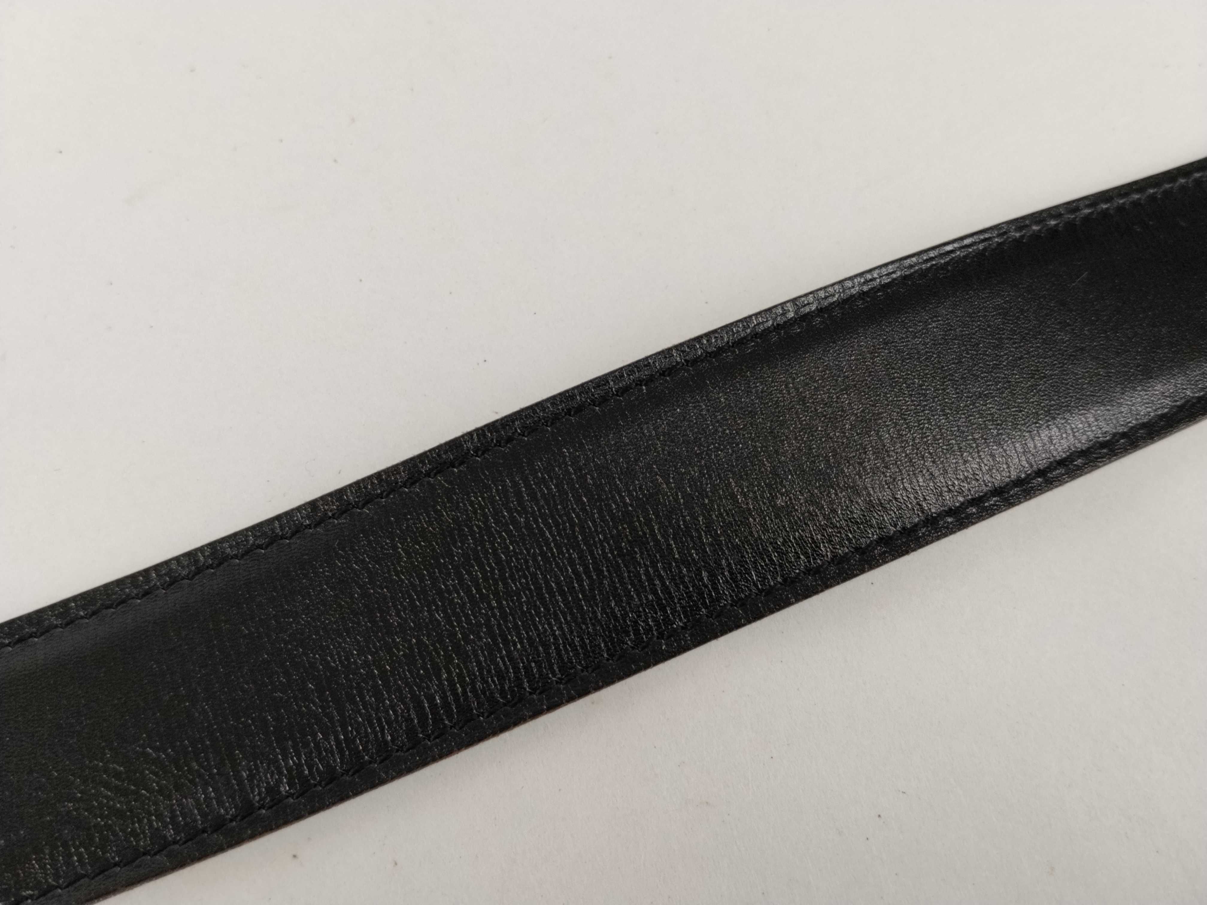 Constance H-belt H:2004 Belt 75 Leather Blue x Black Belt — view 9