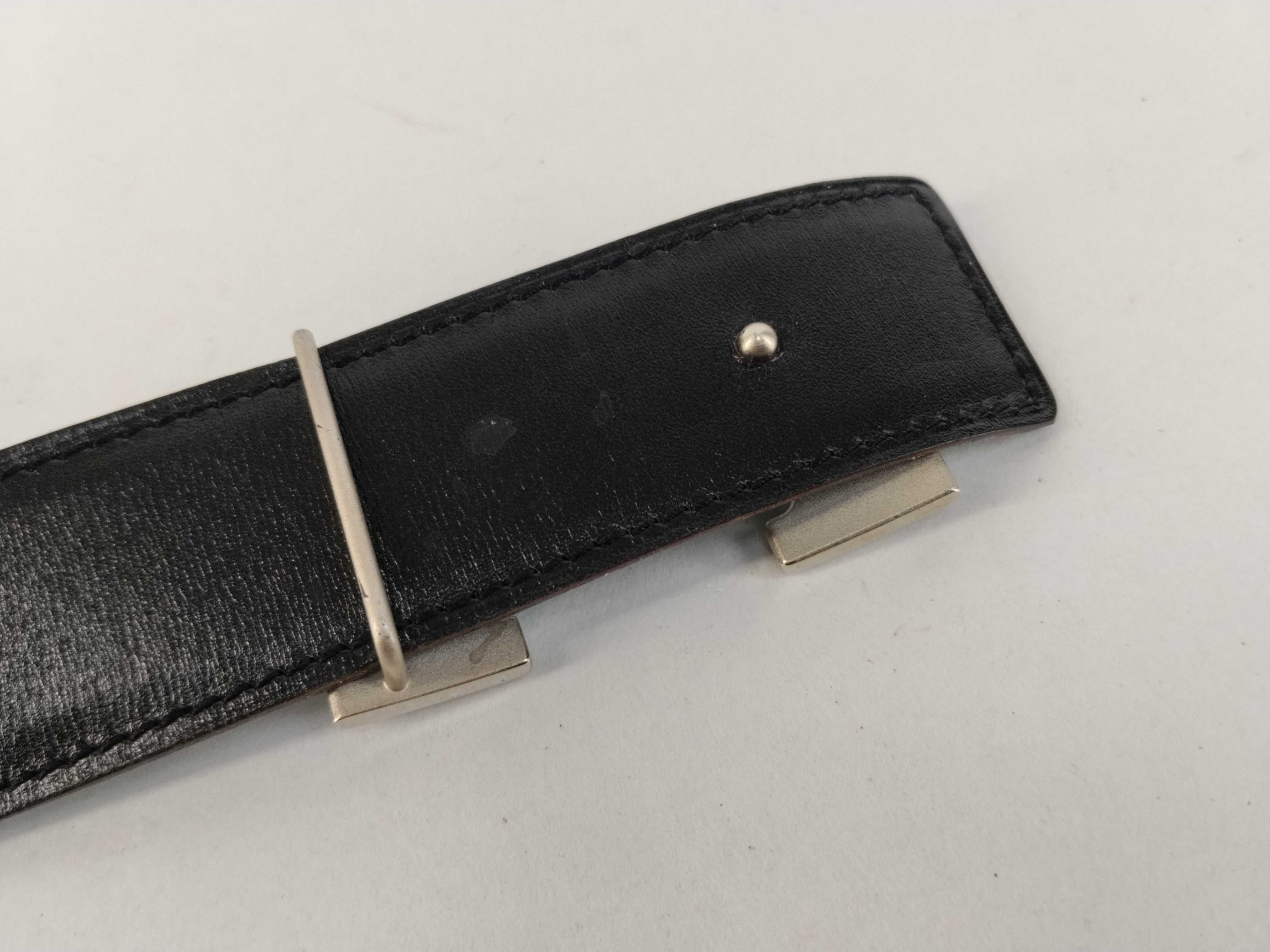 Constance H-belt H:2004 Belt 75 Leather Blue x Black Belt — view 10